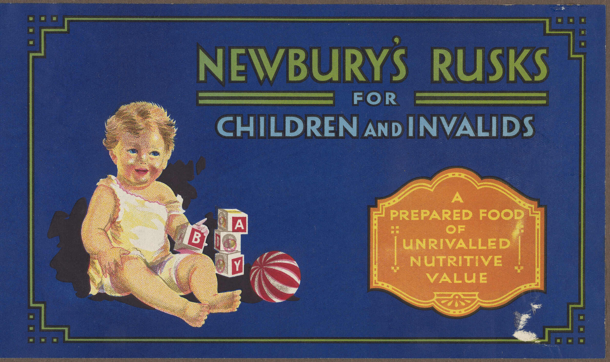 Newbury's Rusks for Children and Invalids [label]