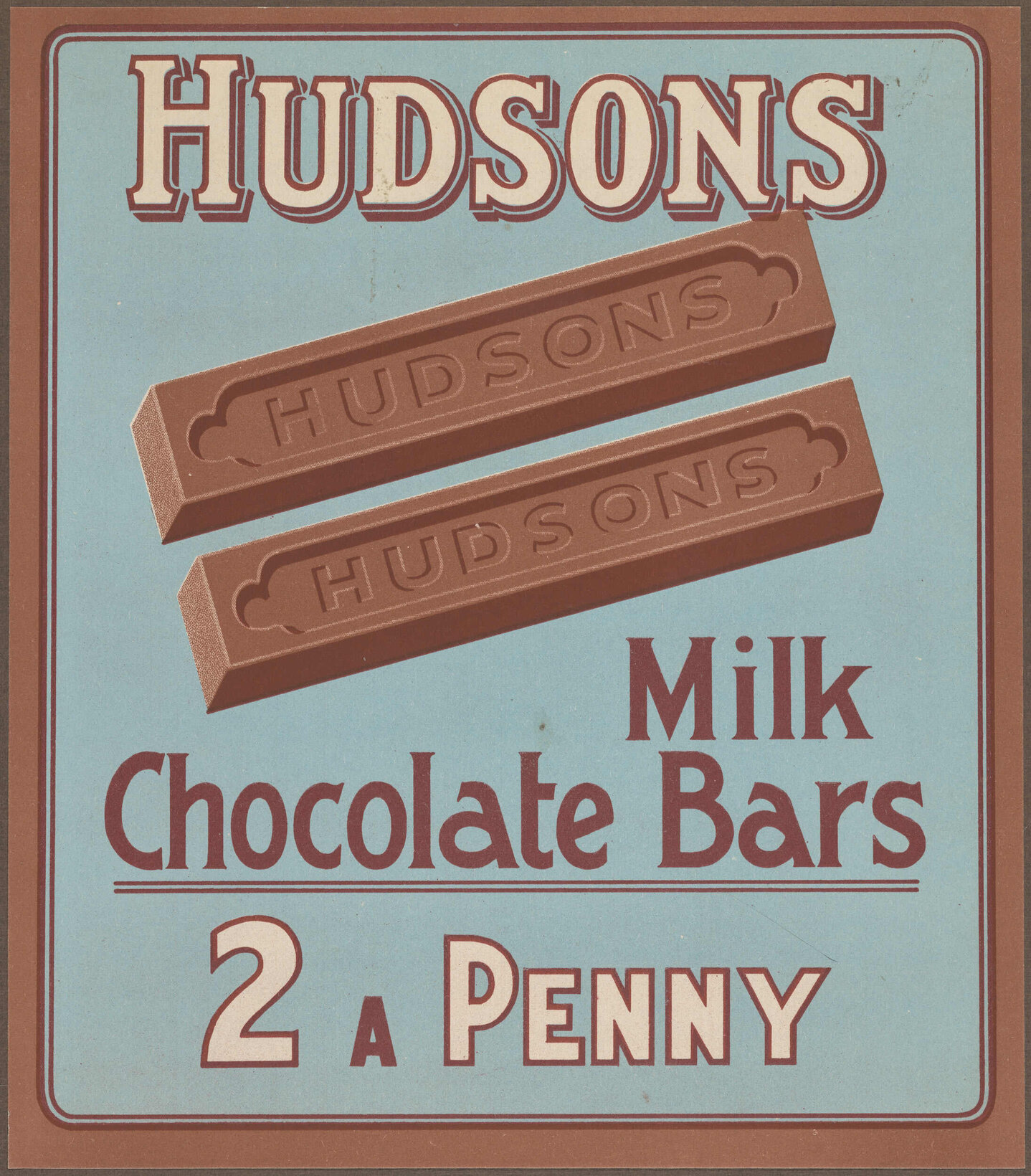 Hudsons Milk Chocolate Bars [label]