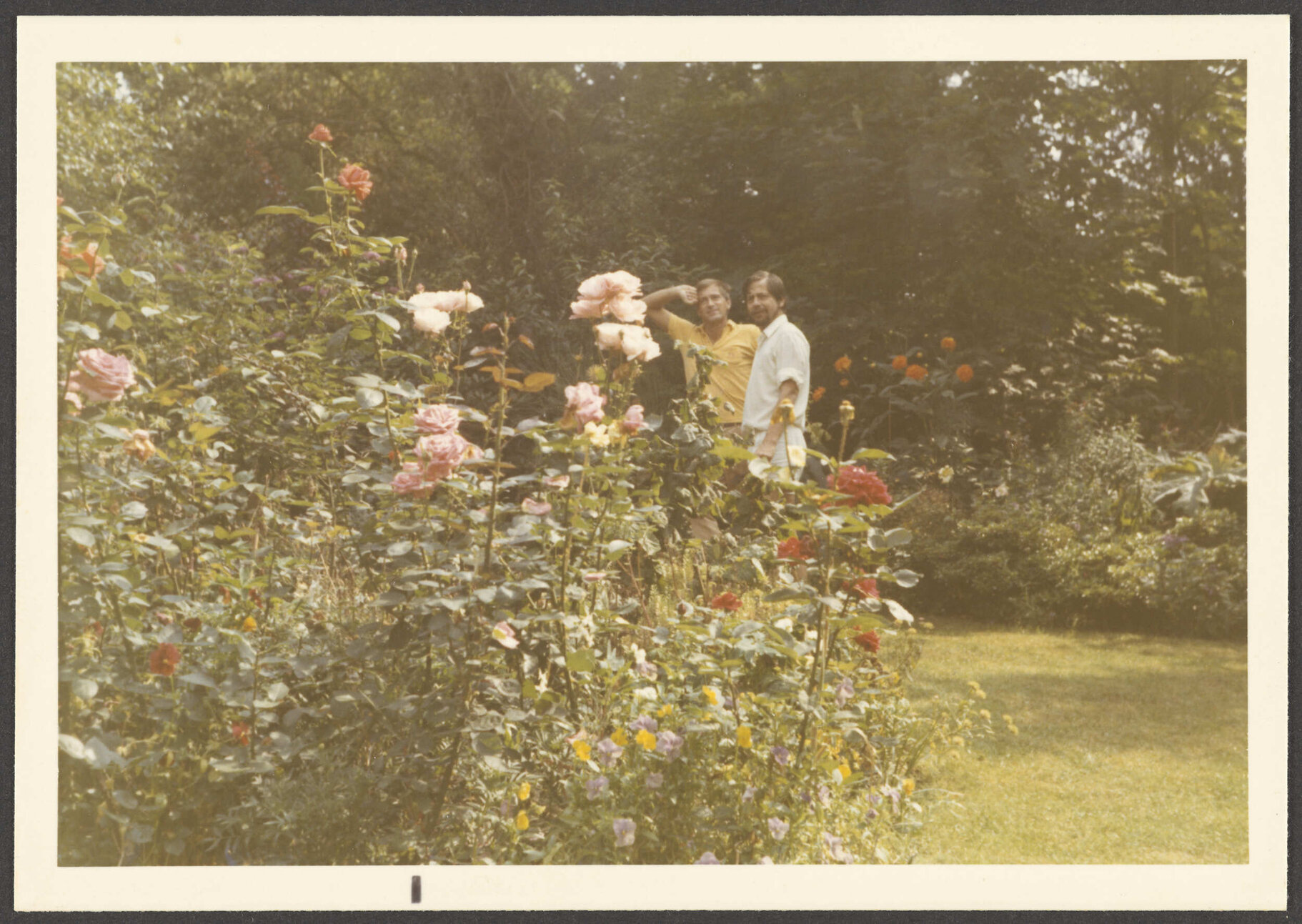 Rob Wentholt and another man in a garden