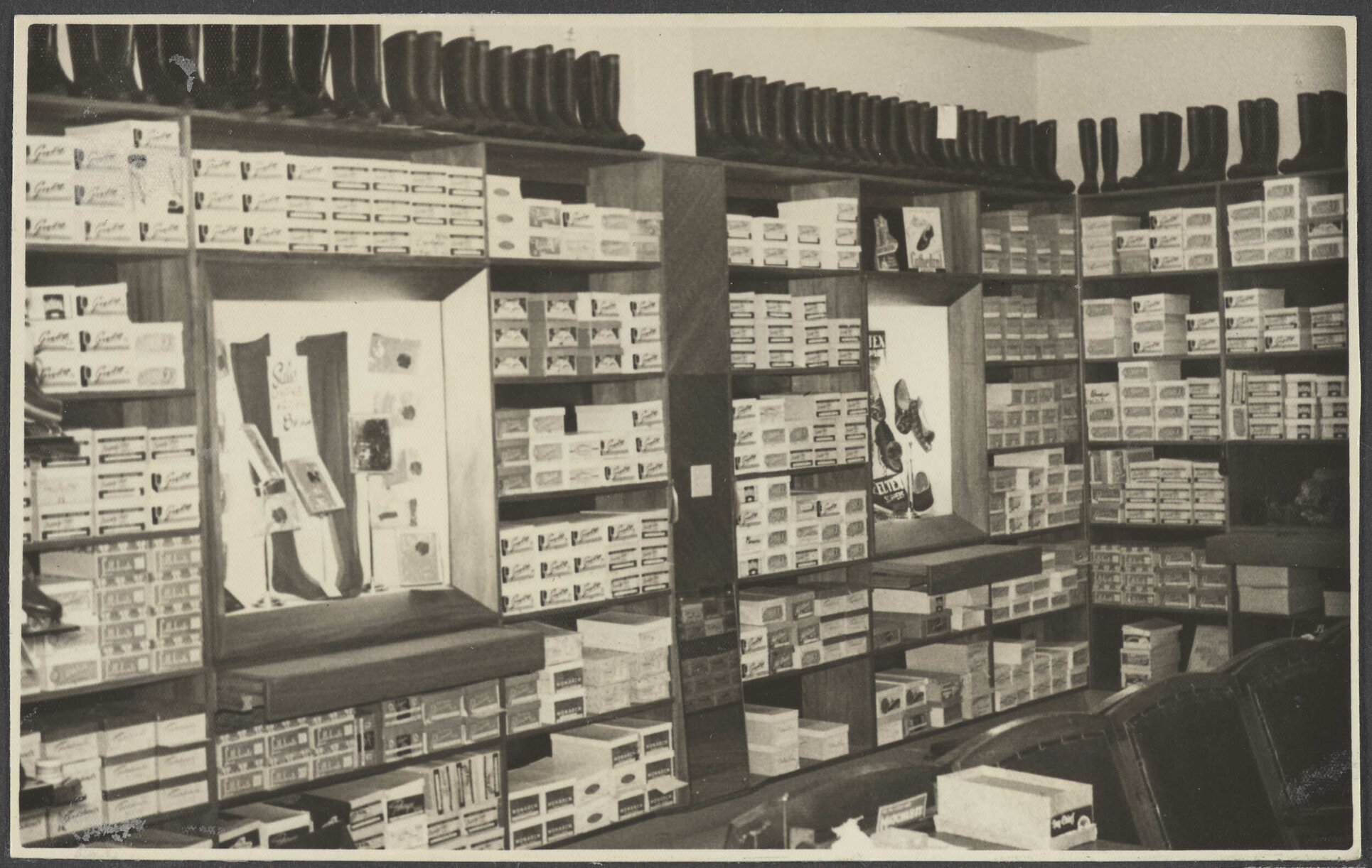 Shelving in Footwear Department at Hallensteins, Whangārei