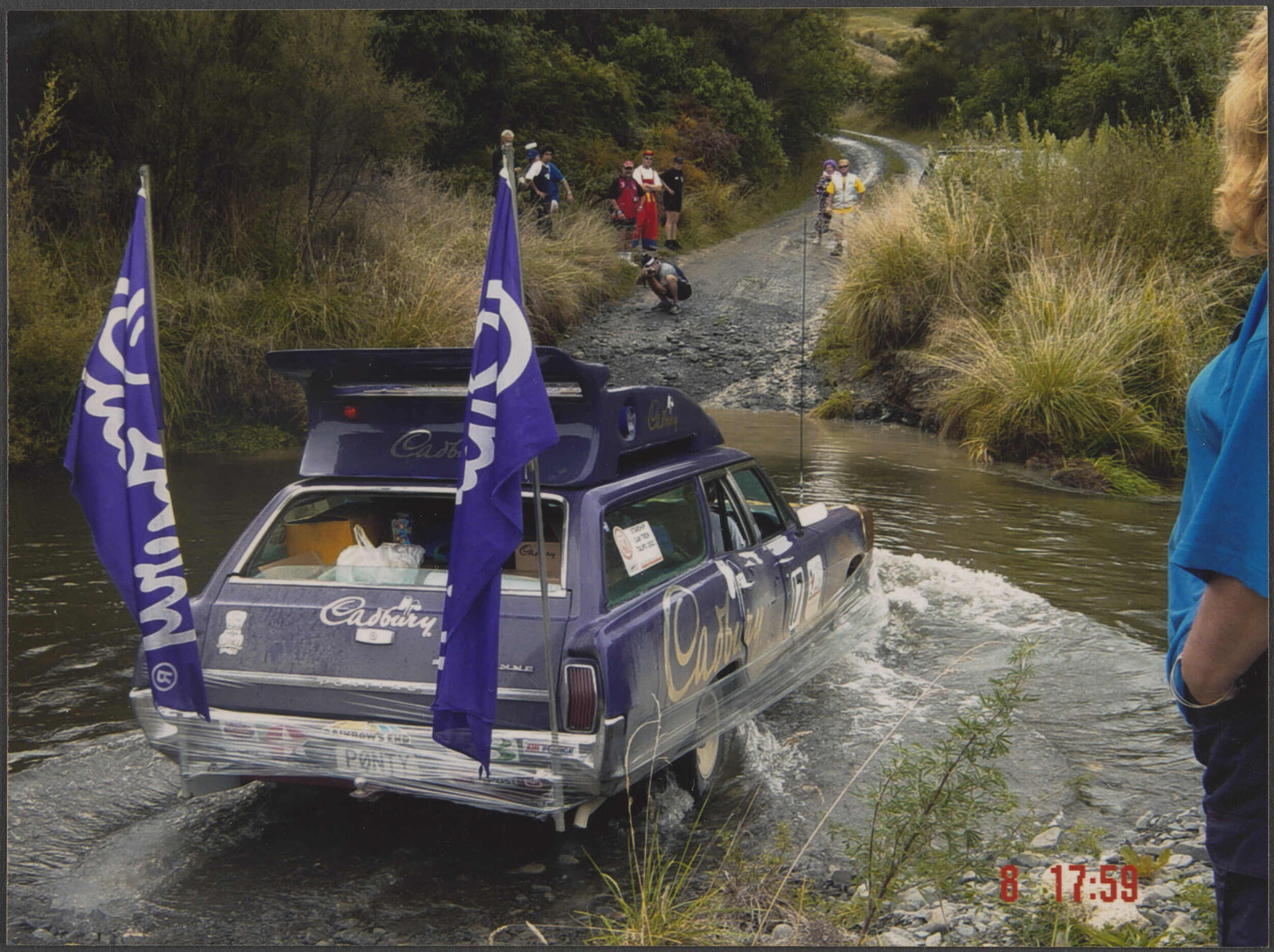 Cadbury team Pontiac car, Variety Bash road trip