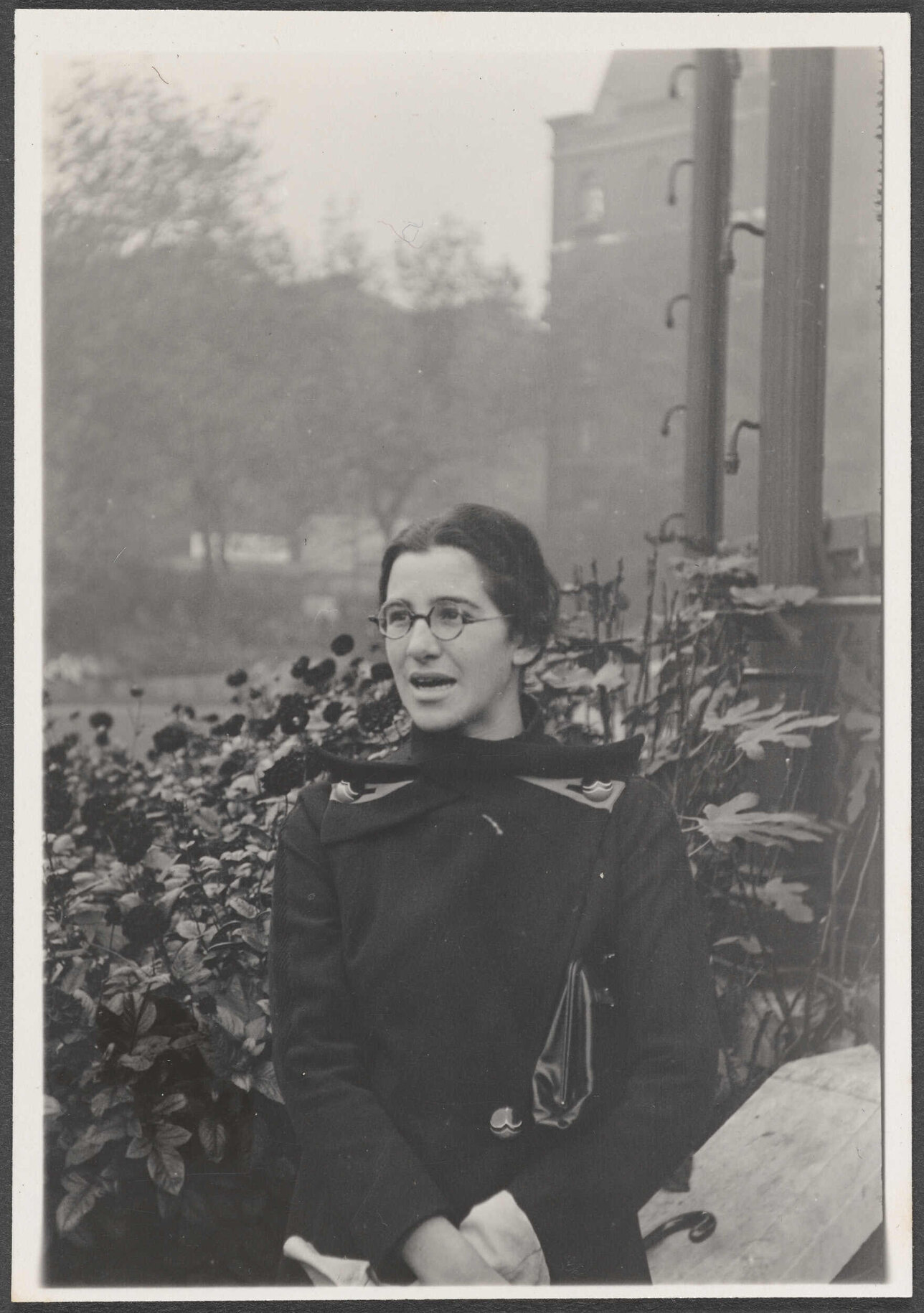 Lesley Brasch outside a building