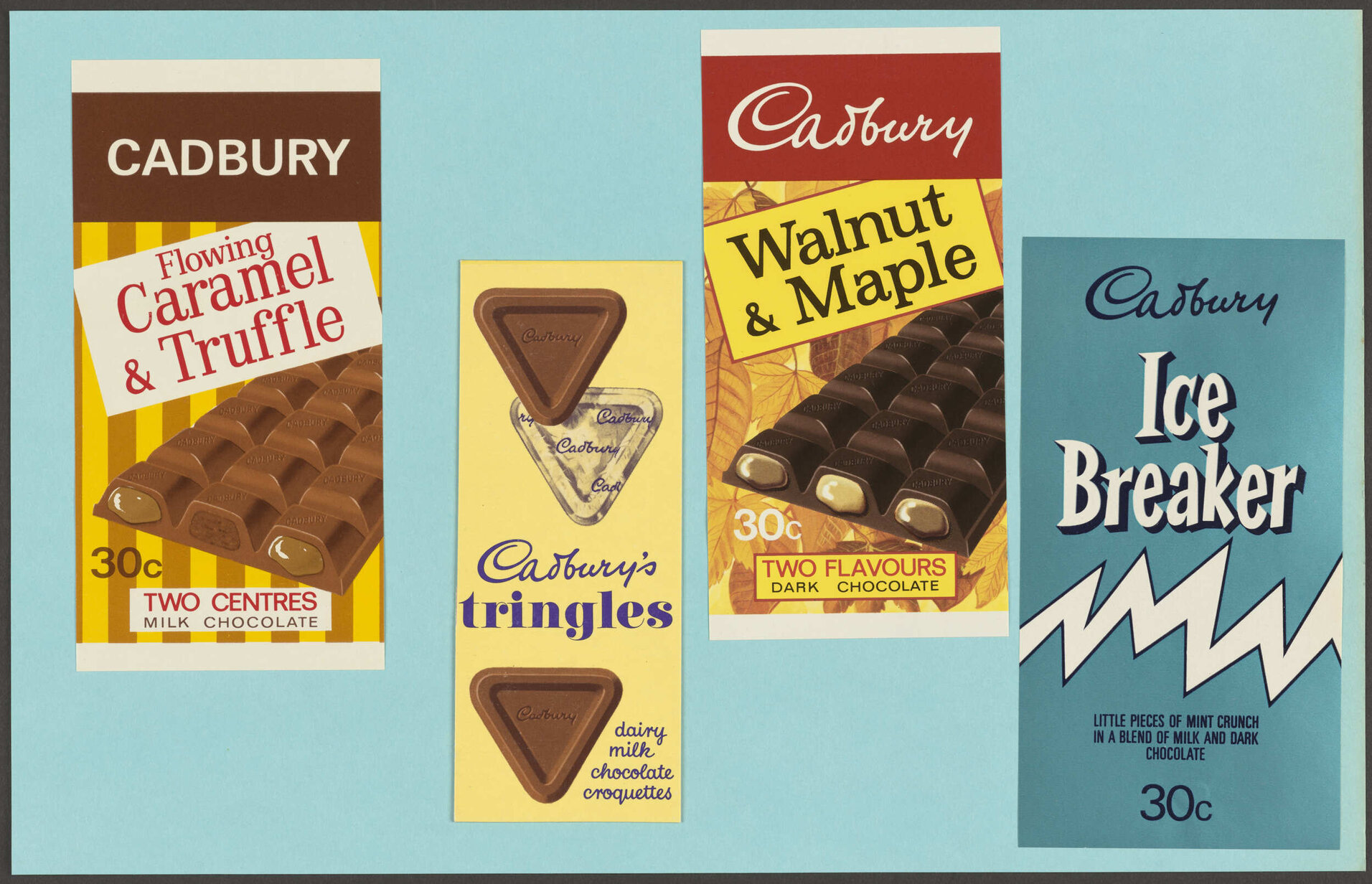 Cadbury chocolate blocks and croquettes