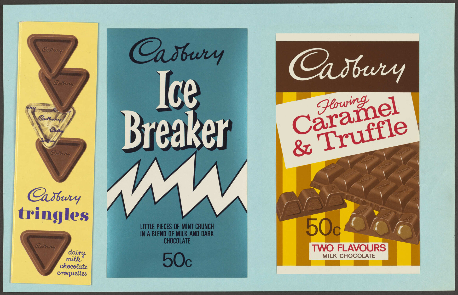 Cadbury chocolate blocks and croquettes