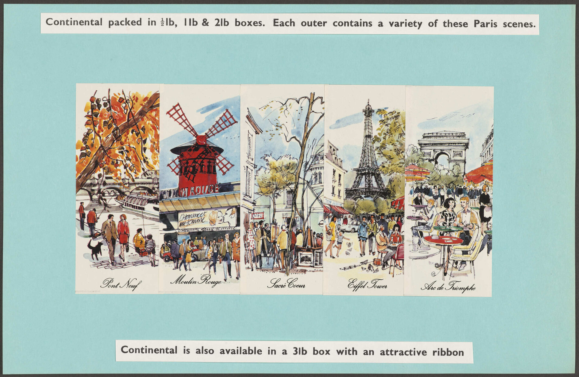 'Continental packed in 1/2lb, 1lb &amp; 2lb boxes'