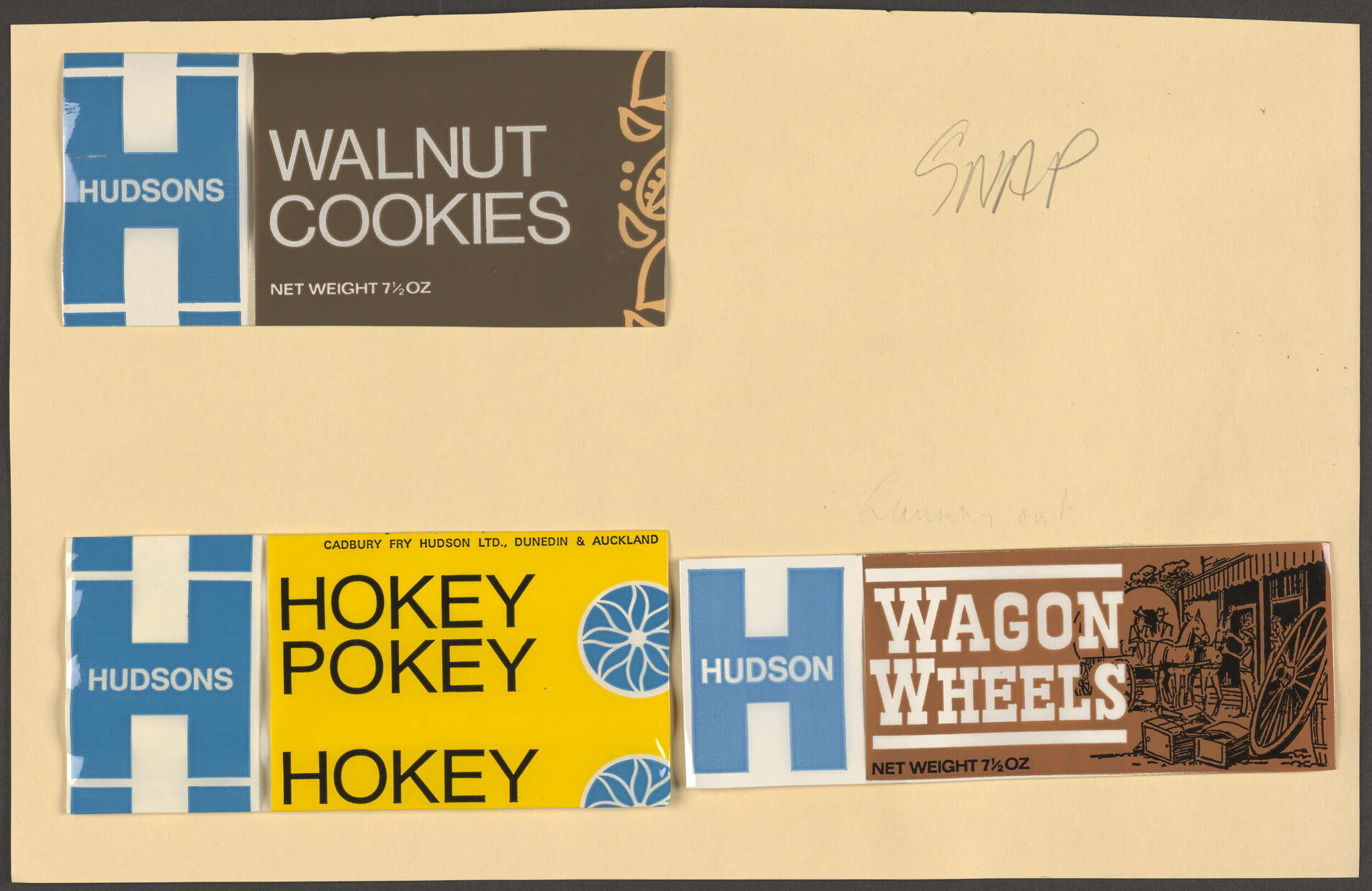 Hudsons Walnut Cookies, Hokey Pokey, Wagon Wheels