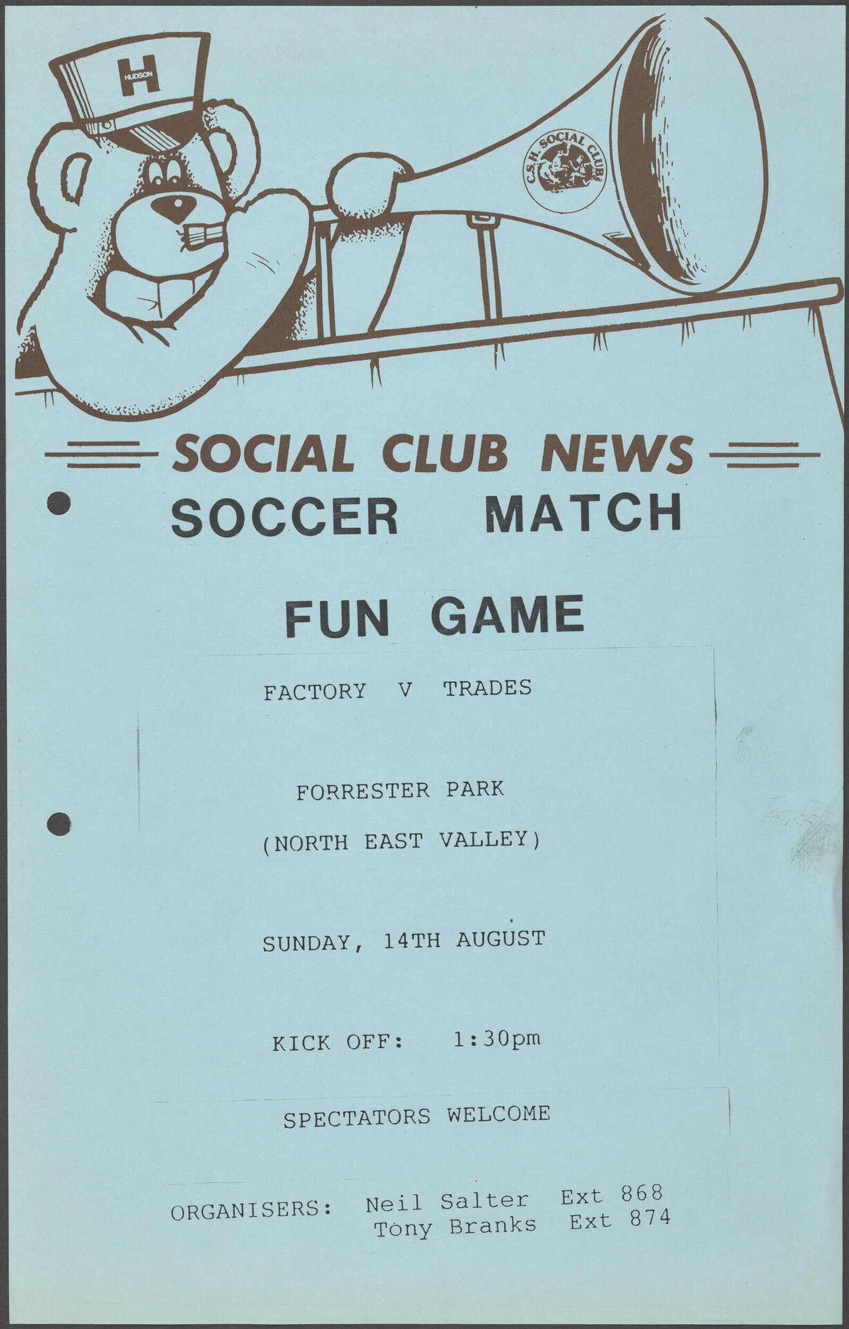 Social Club News: Soccer Match Fun Game