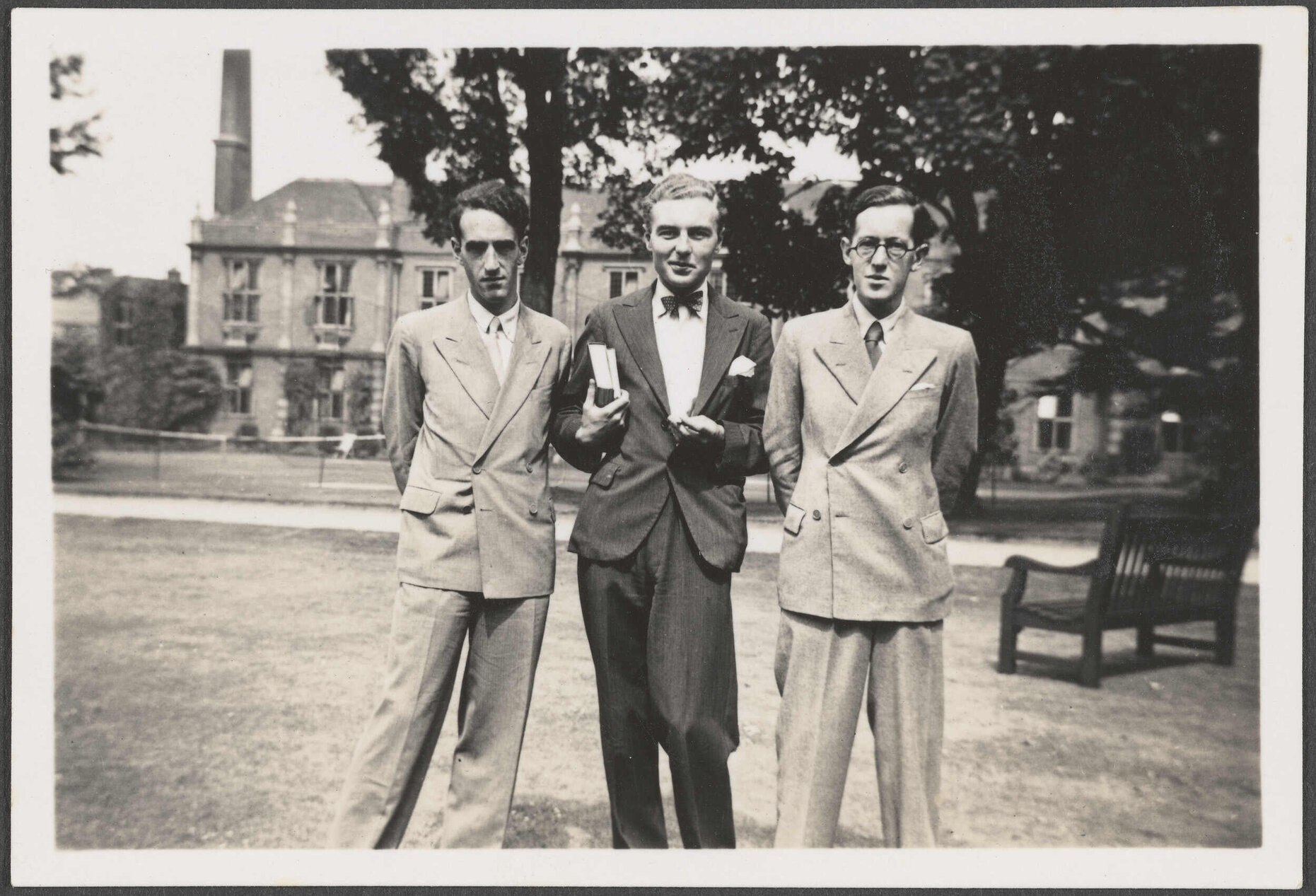 Charles, John Bromley and Ian Milner at Jack and Edith Bennett's wedding