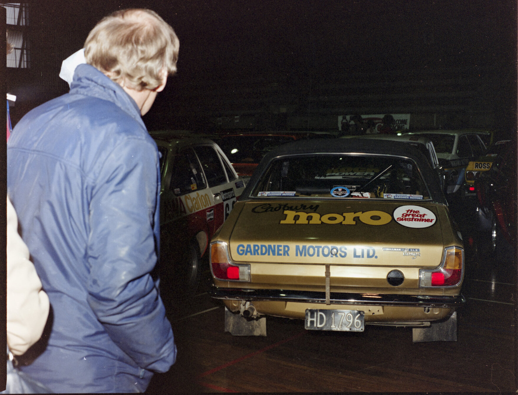Hillman Avenger rally car sponsored by Cadbury Moro
