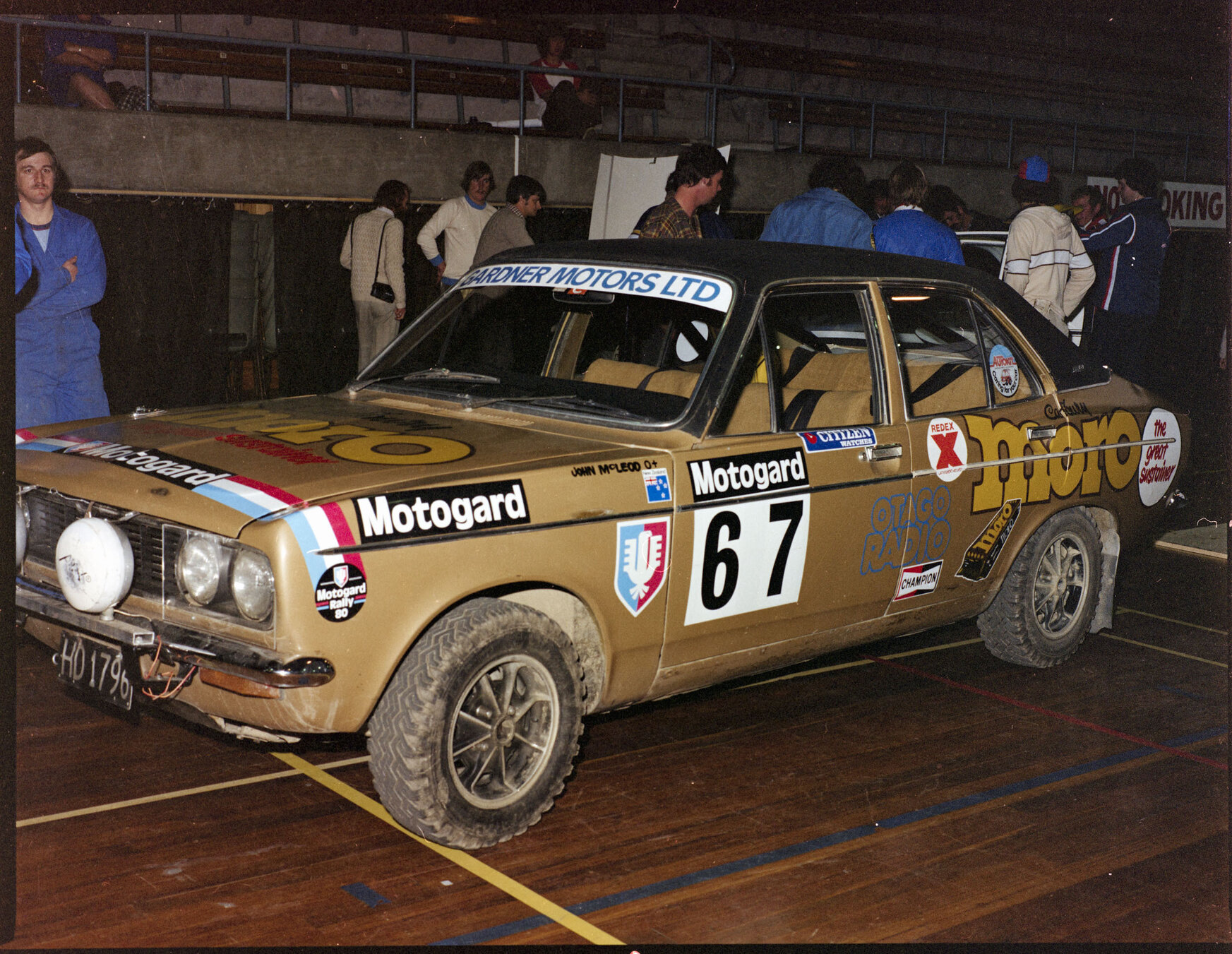 Hillman Avenger rally car sponsored by Cadbury Moro