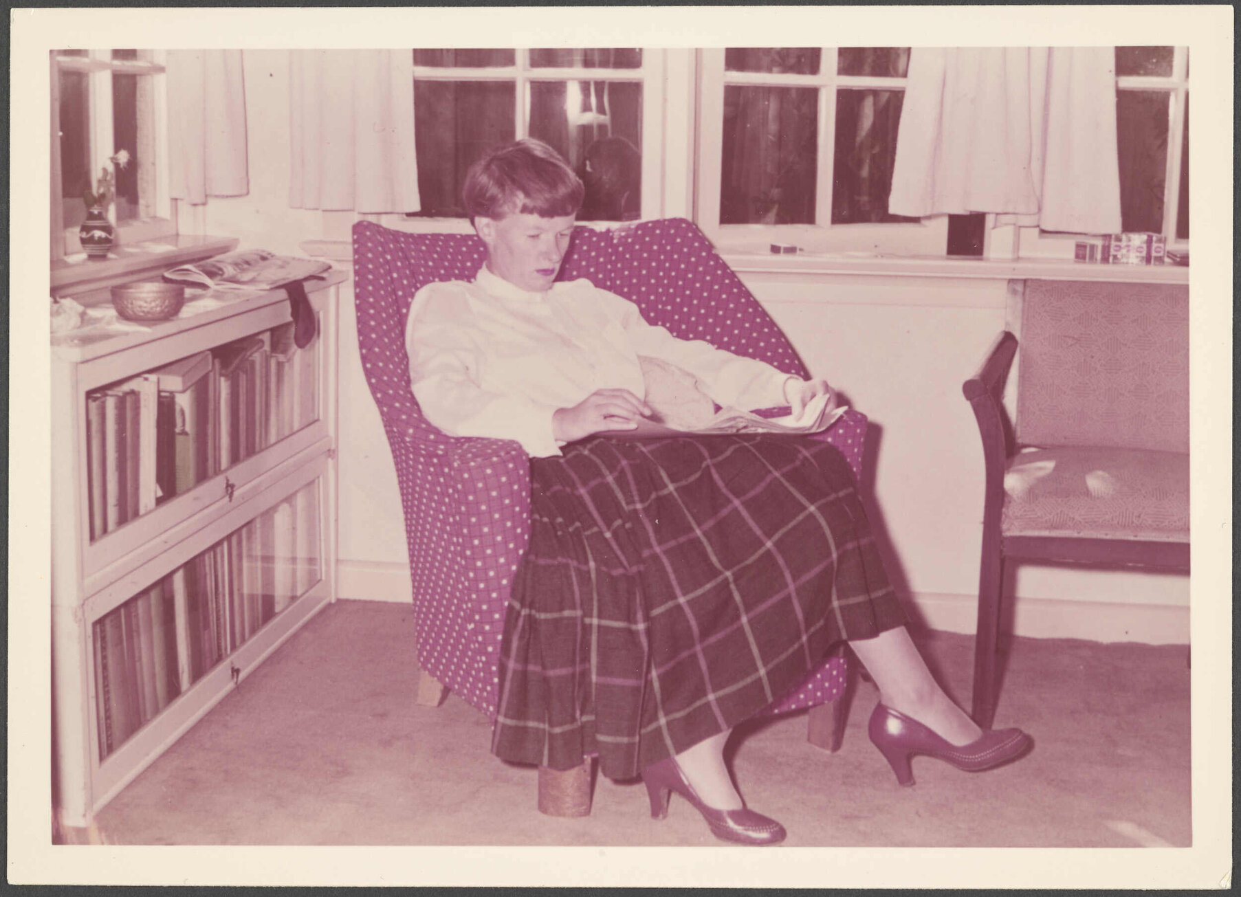 Margaret Scott at Heriot Row, Easter 1955