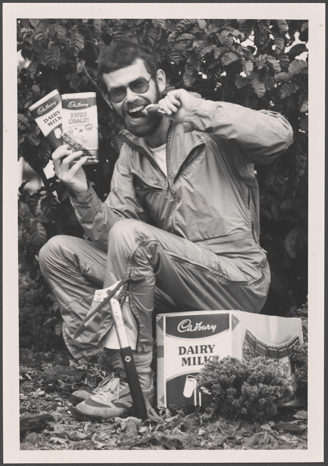 Rob Hall with Cadbury chocolate