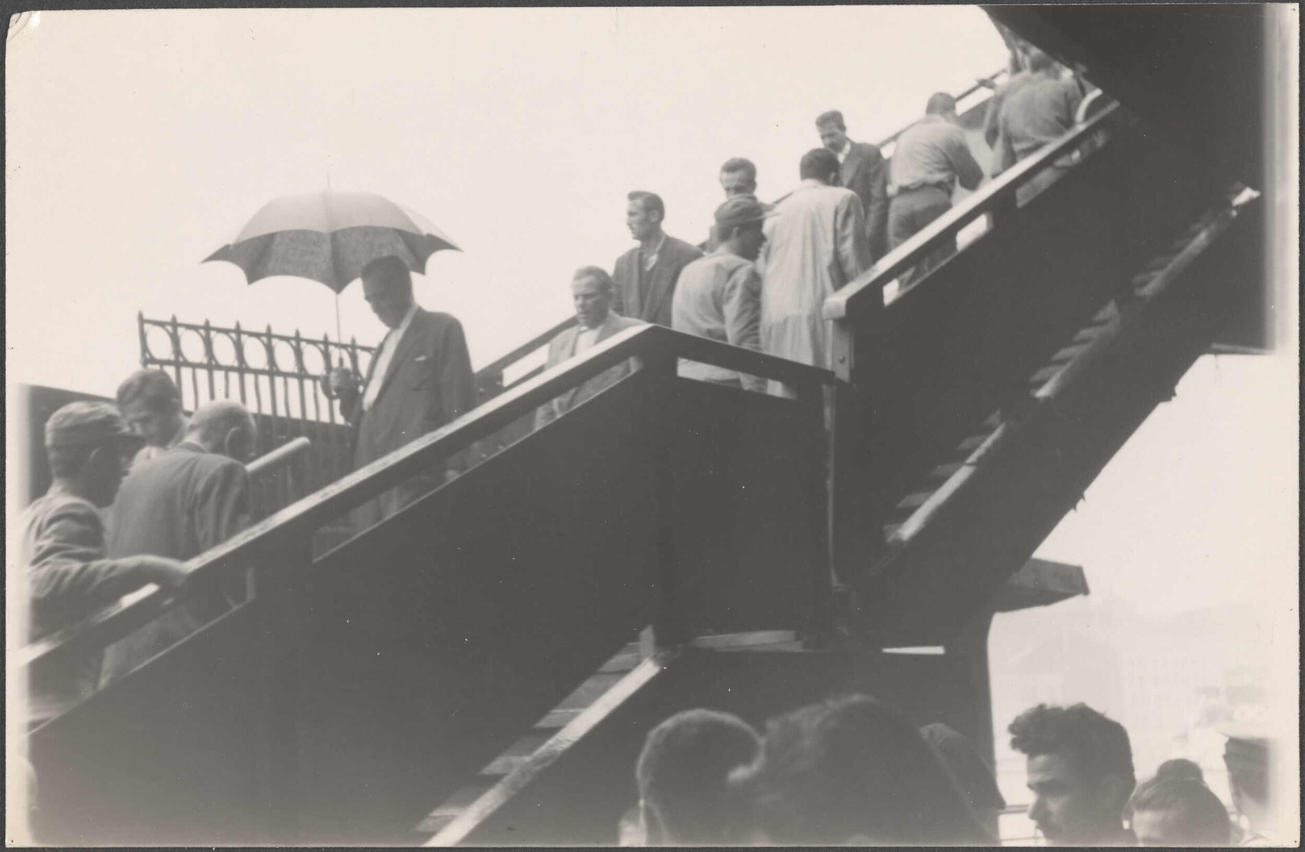 Steps from Galata Bridge to the wharves
