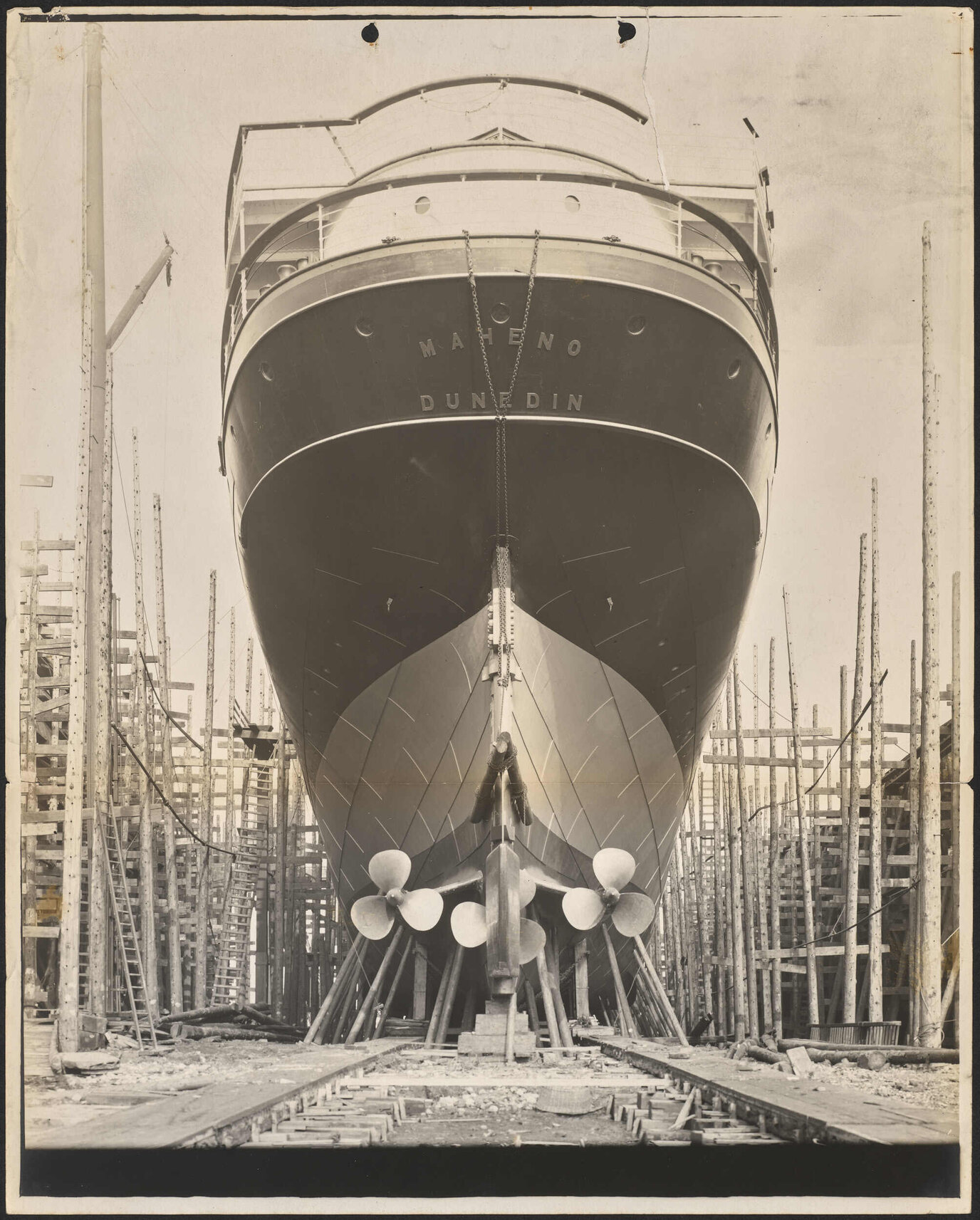 Maheno on the stocks