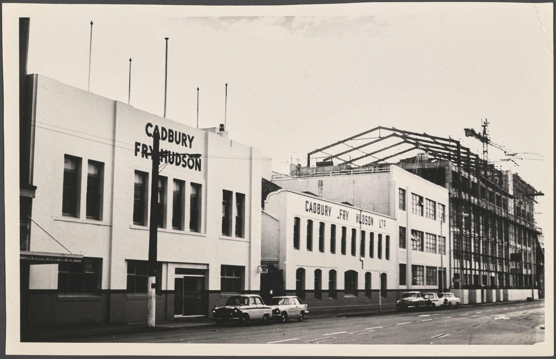 Cadbury Fry Hudson buildings under construction on Castle Street