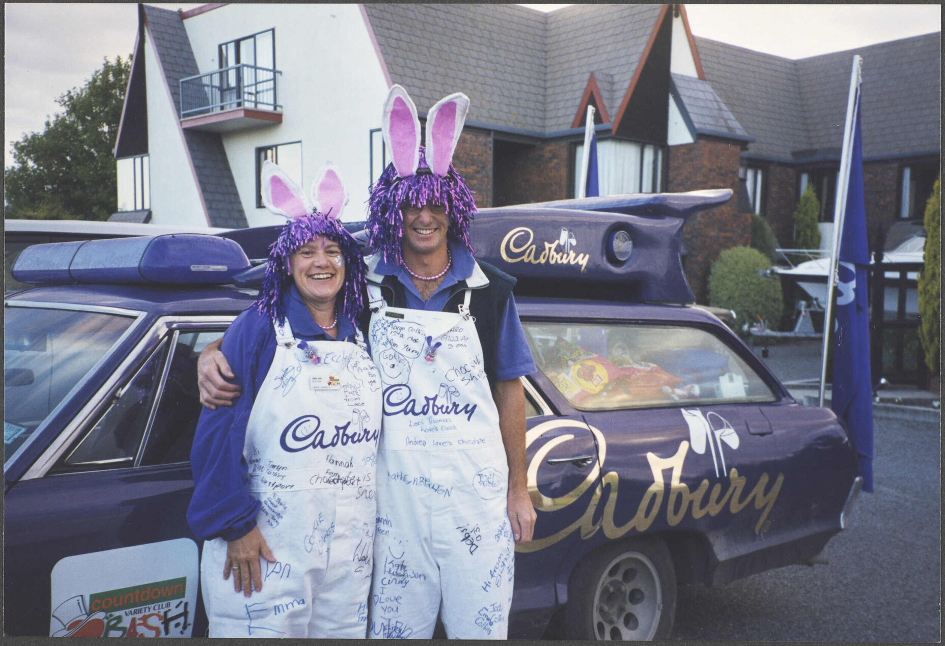 Cadbury pair in costume for Variety Bash 