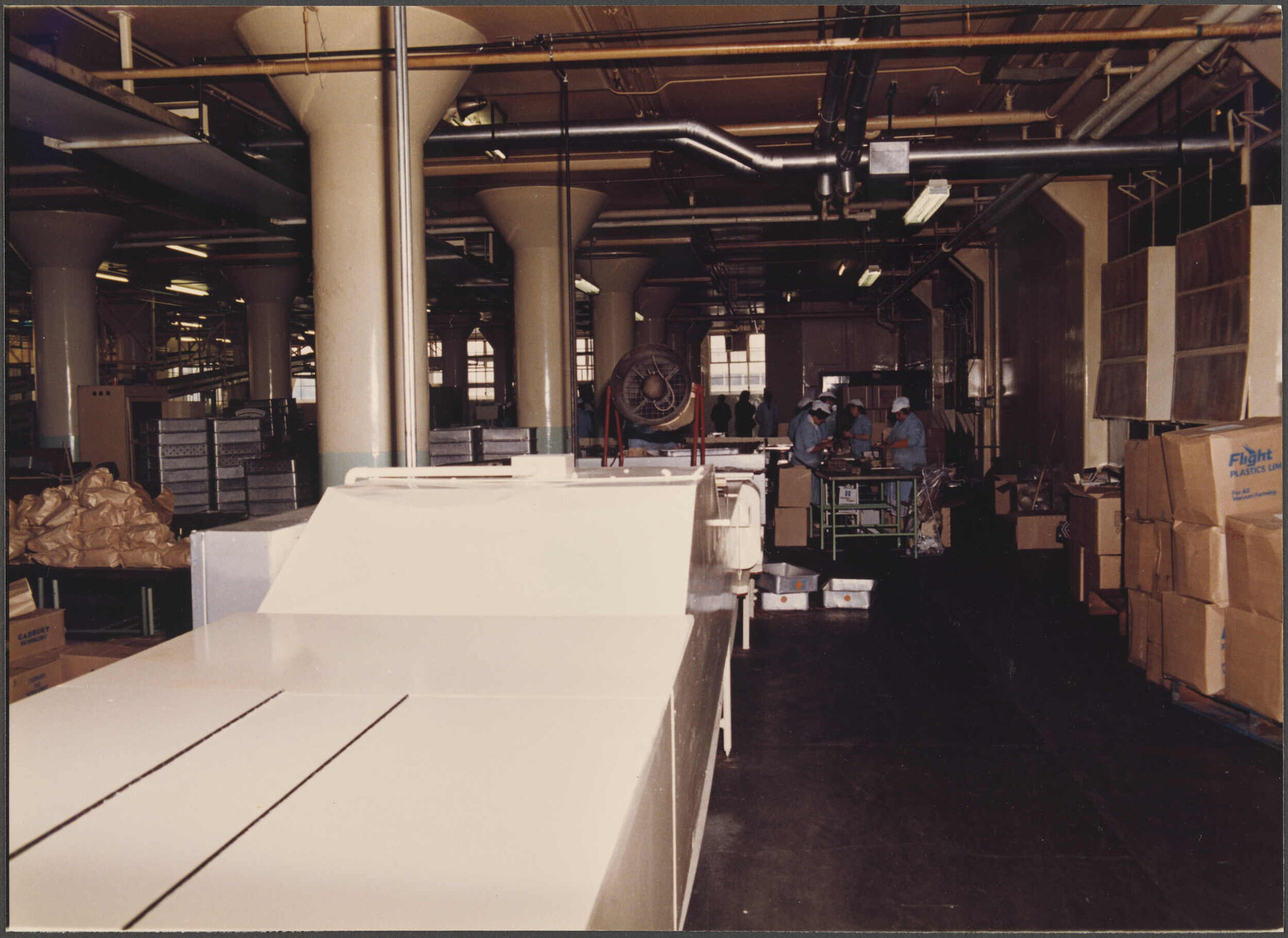 Finger Biscuits. Enrober cooling tunnel.