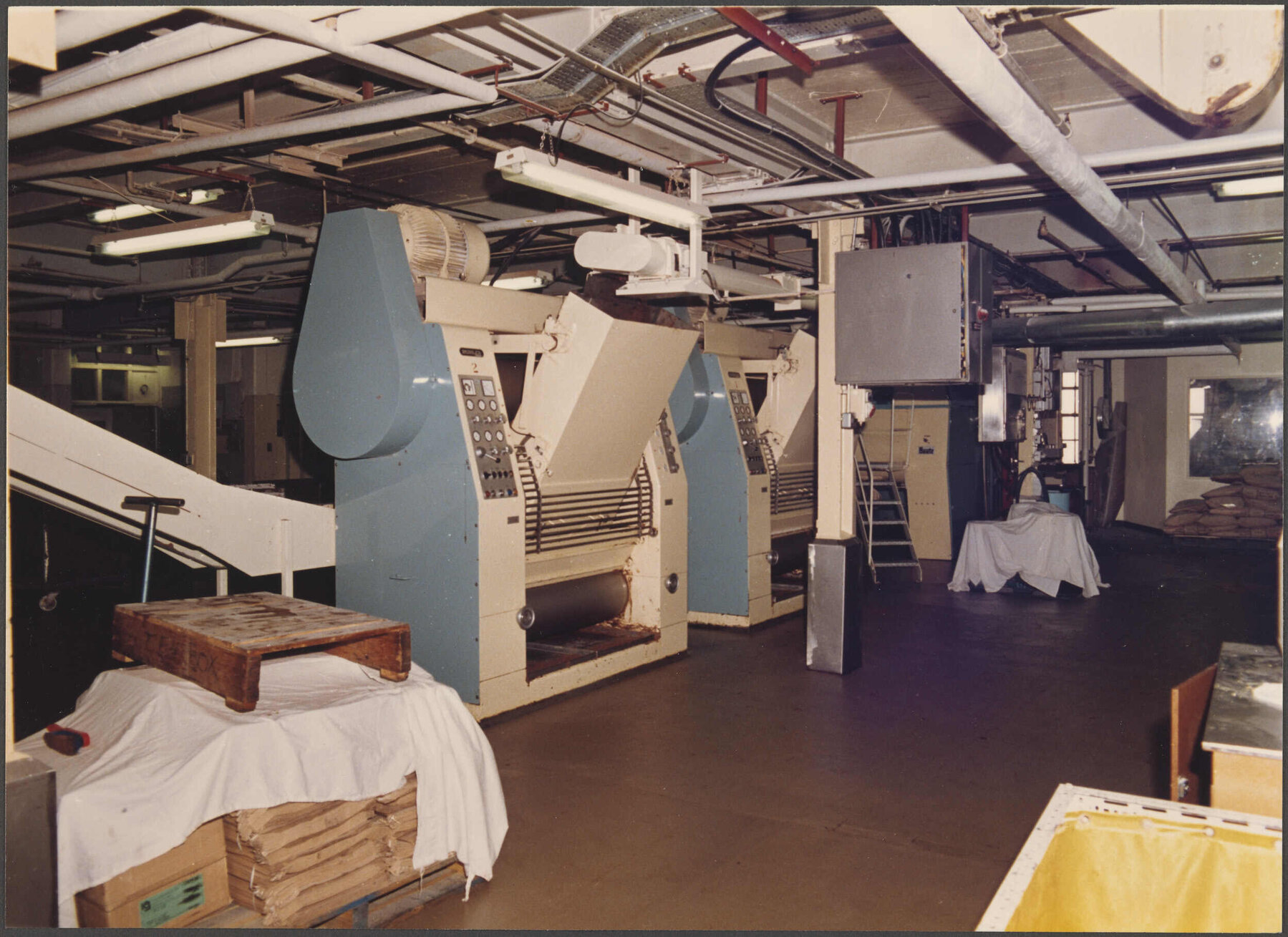 Chocolate making. Buhler refiners with Beetz in the background.