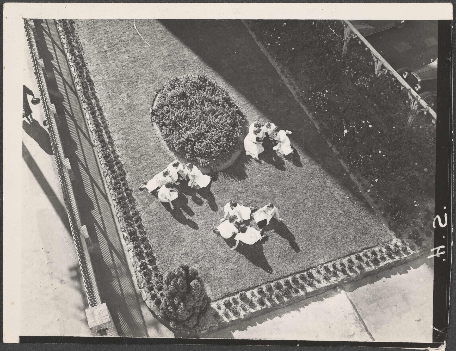 Women factory workers in Cadbury Fry Hudson garden
