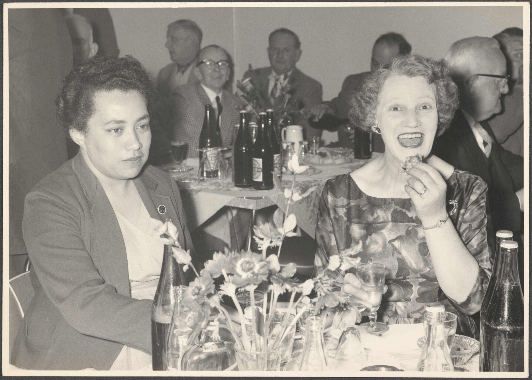 Winnifred McLelland and Mavis Welsford at farewell function for Mrs C.V. Smith