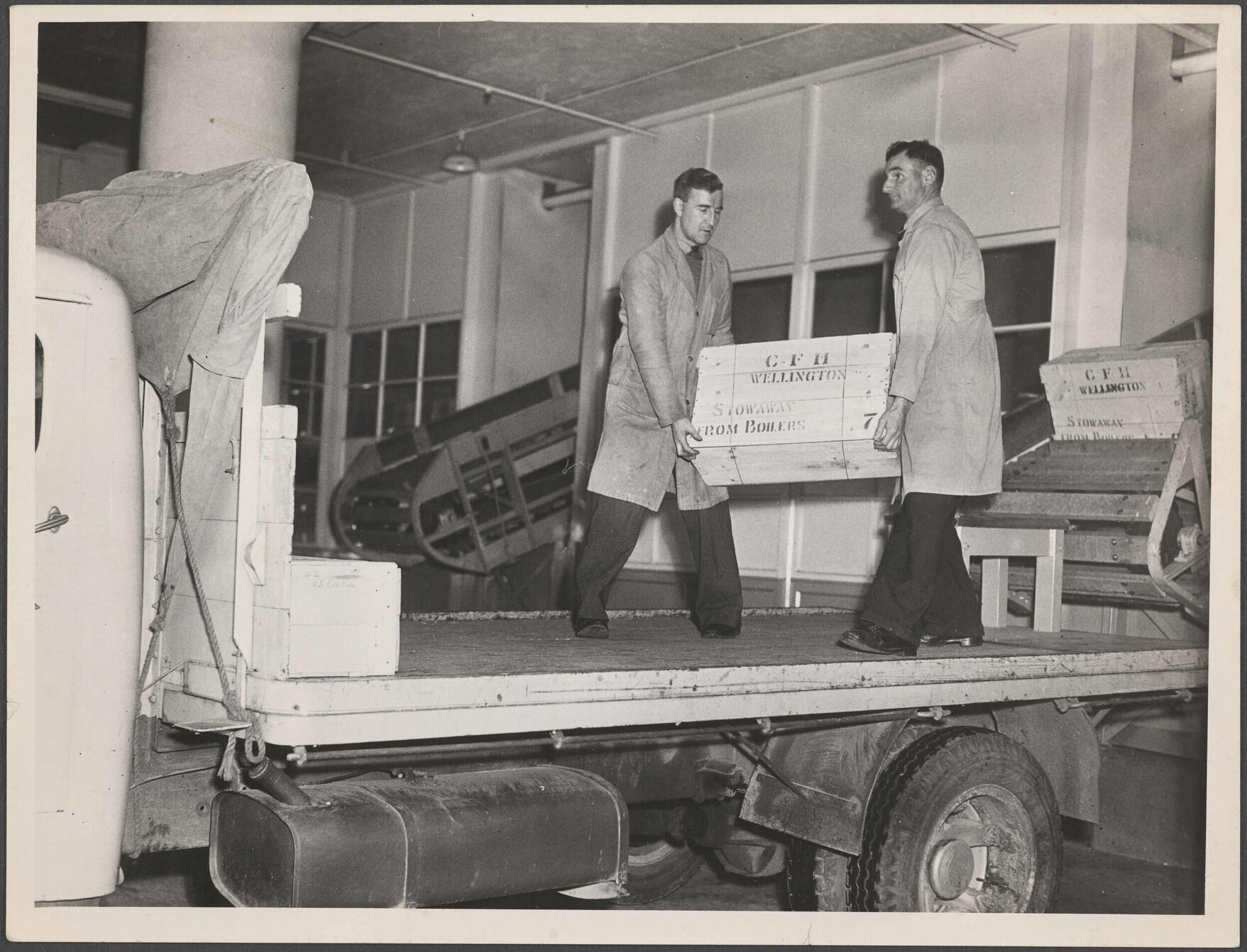 Loading truck at Cadbury Fry Hudson factory