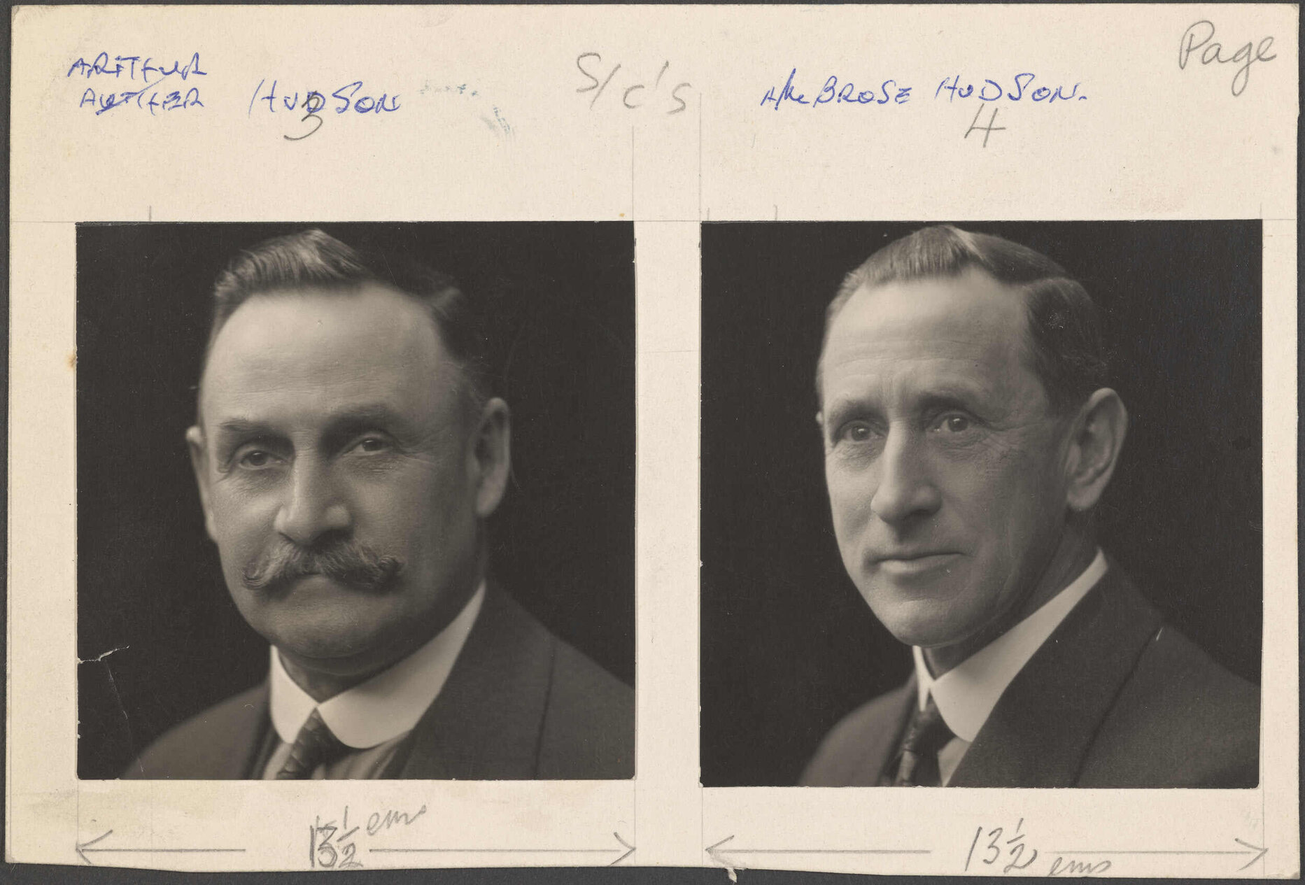 Arthur Hudson and Ambrose Hudson