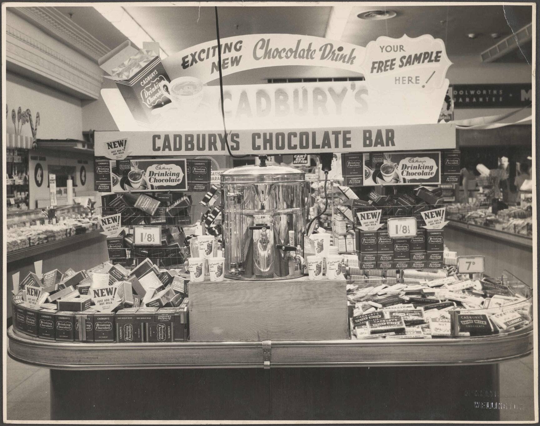 'Cadbury's Chocolate Bar' demonstration booth at Woolworths Wellington