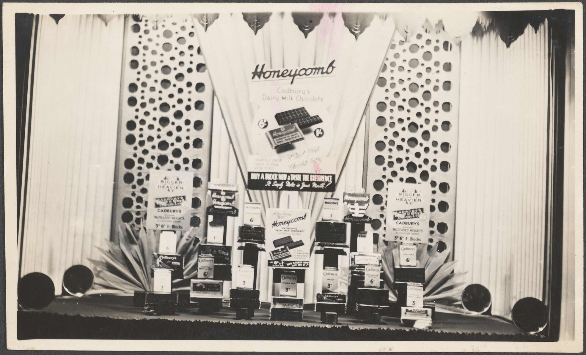 Window display for Honeycomb and other Cadbury's chocolate