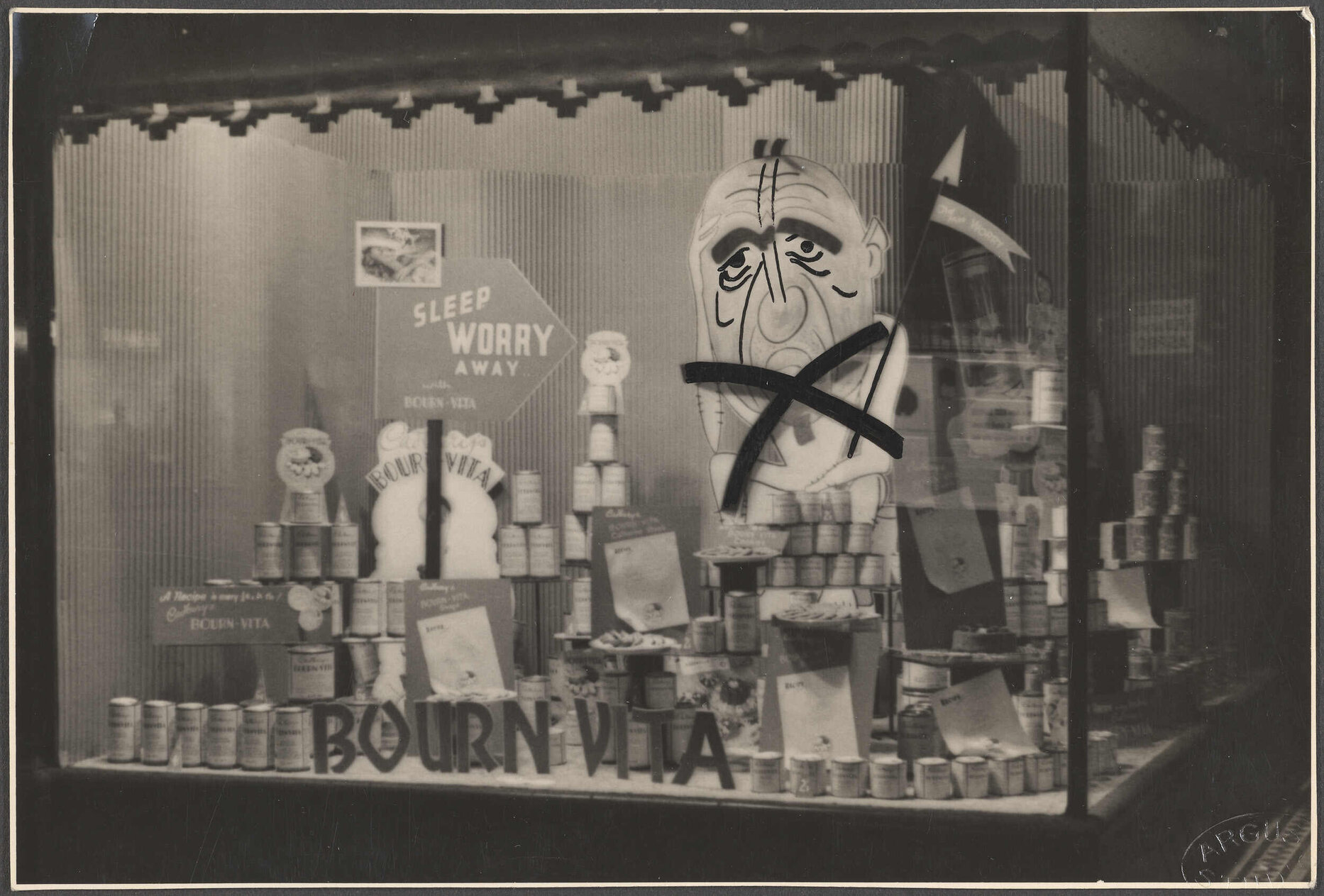 Bourn-Vita window display at Wardells, George Street