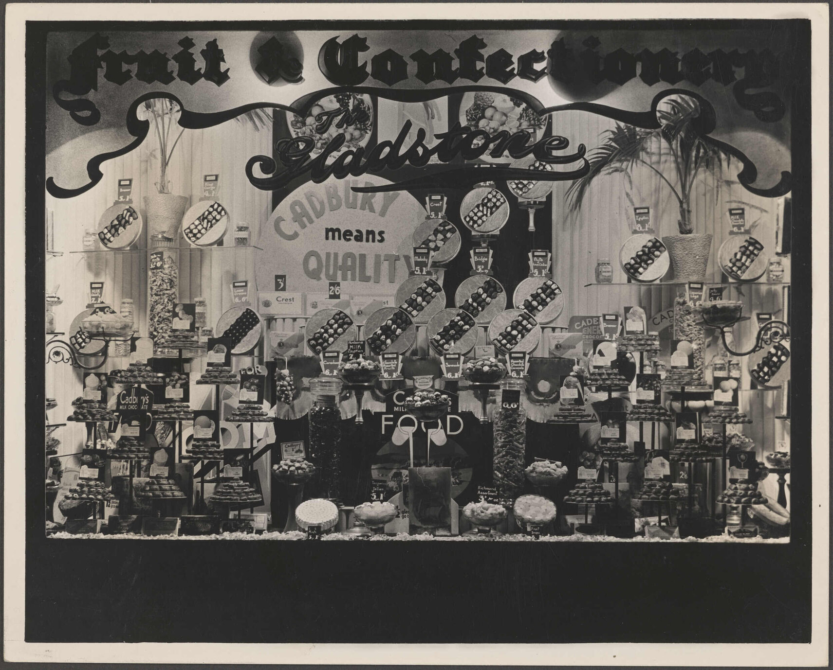 Cadbury display at Mrs Barclay's shop, Moray Place