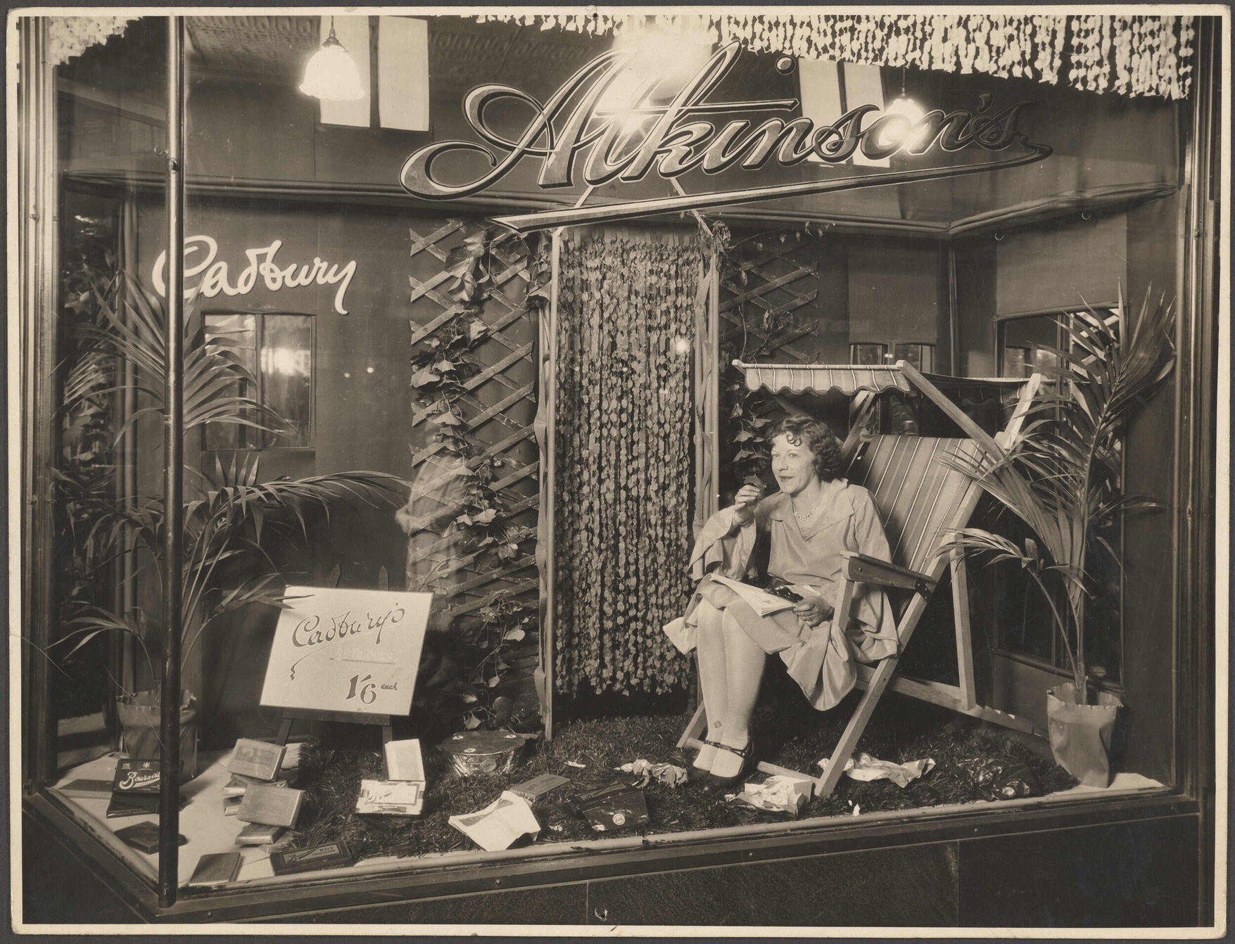 Cadbury window display at Atkinson's, Christchurch