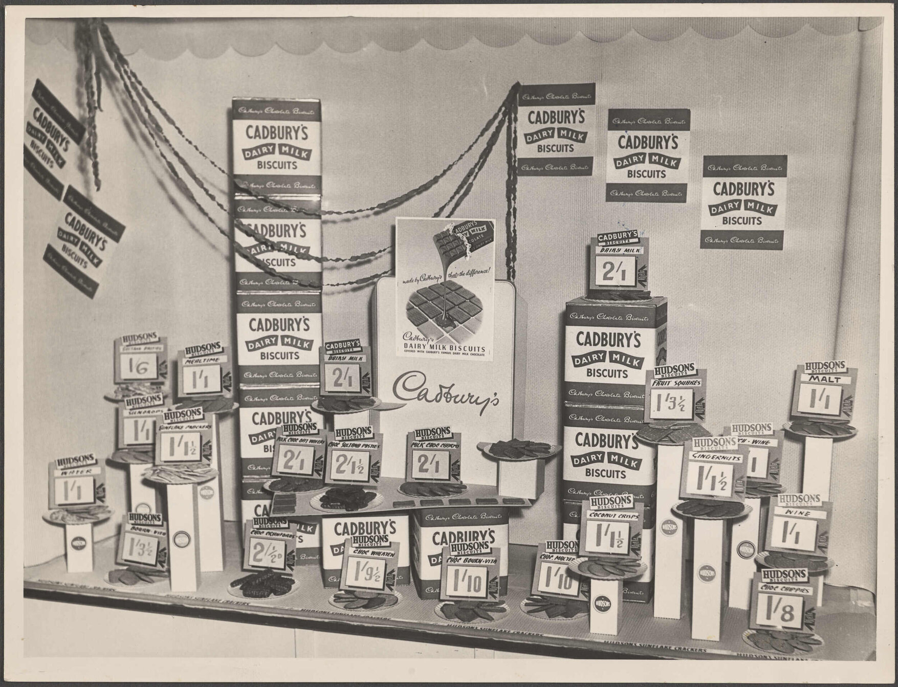 Cadbury Fry Hudson biscuit display layout