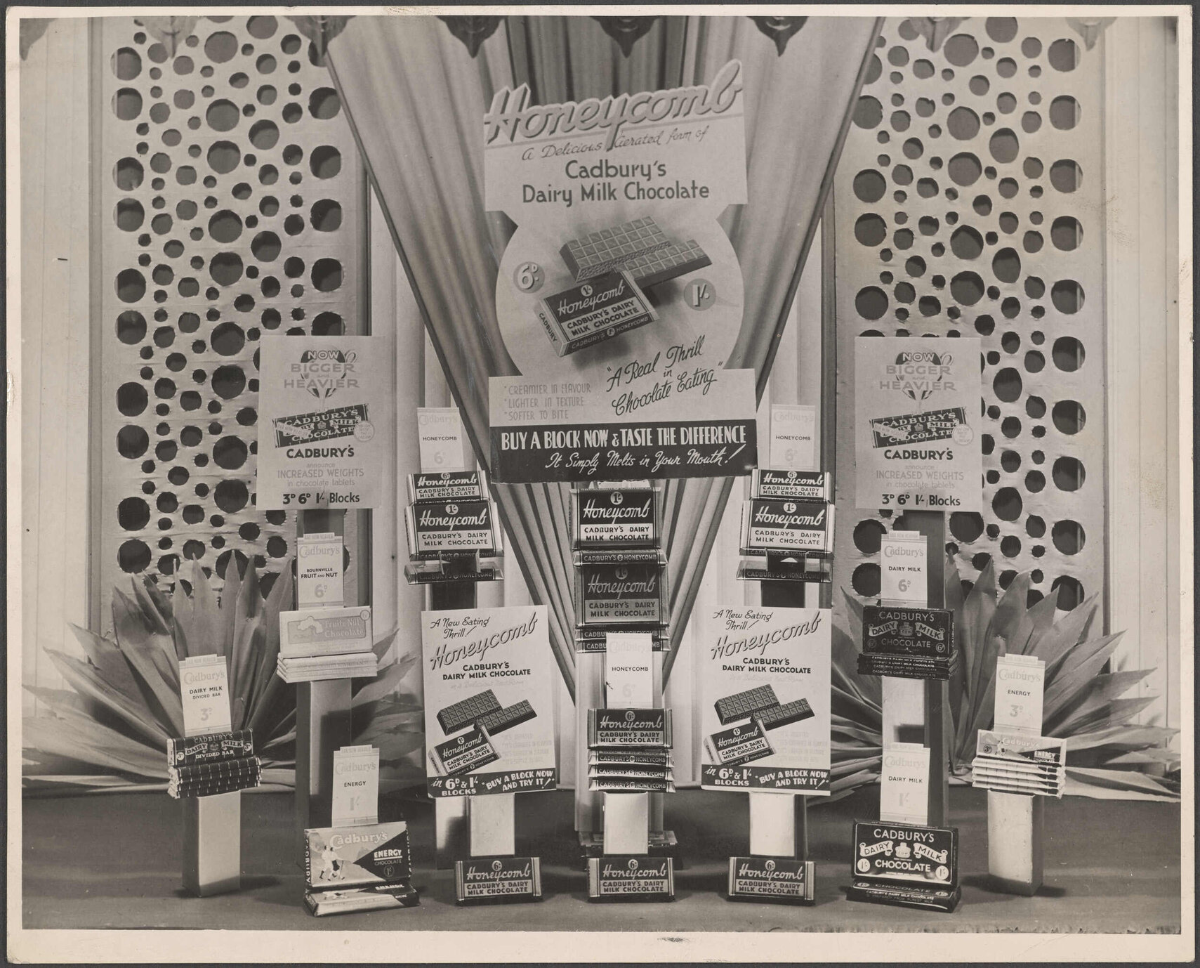 Display for Honeycomb and other Cadbury's chocolate