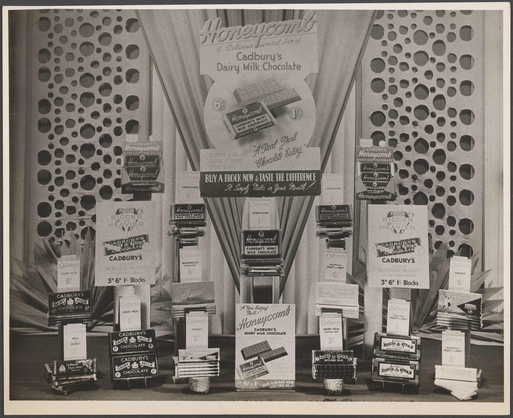Display for Honeycomb and other Cadbury's chocolate