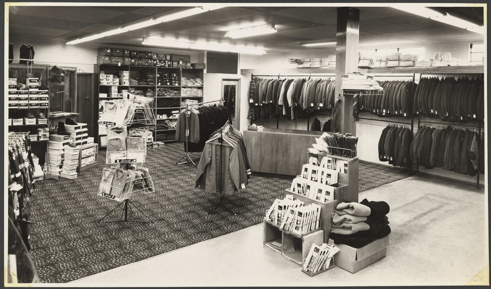 Hallensteins store interior, Mosgiel