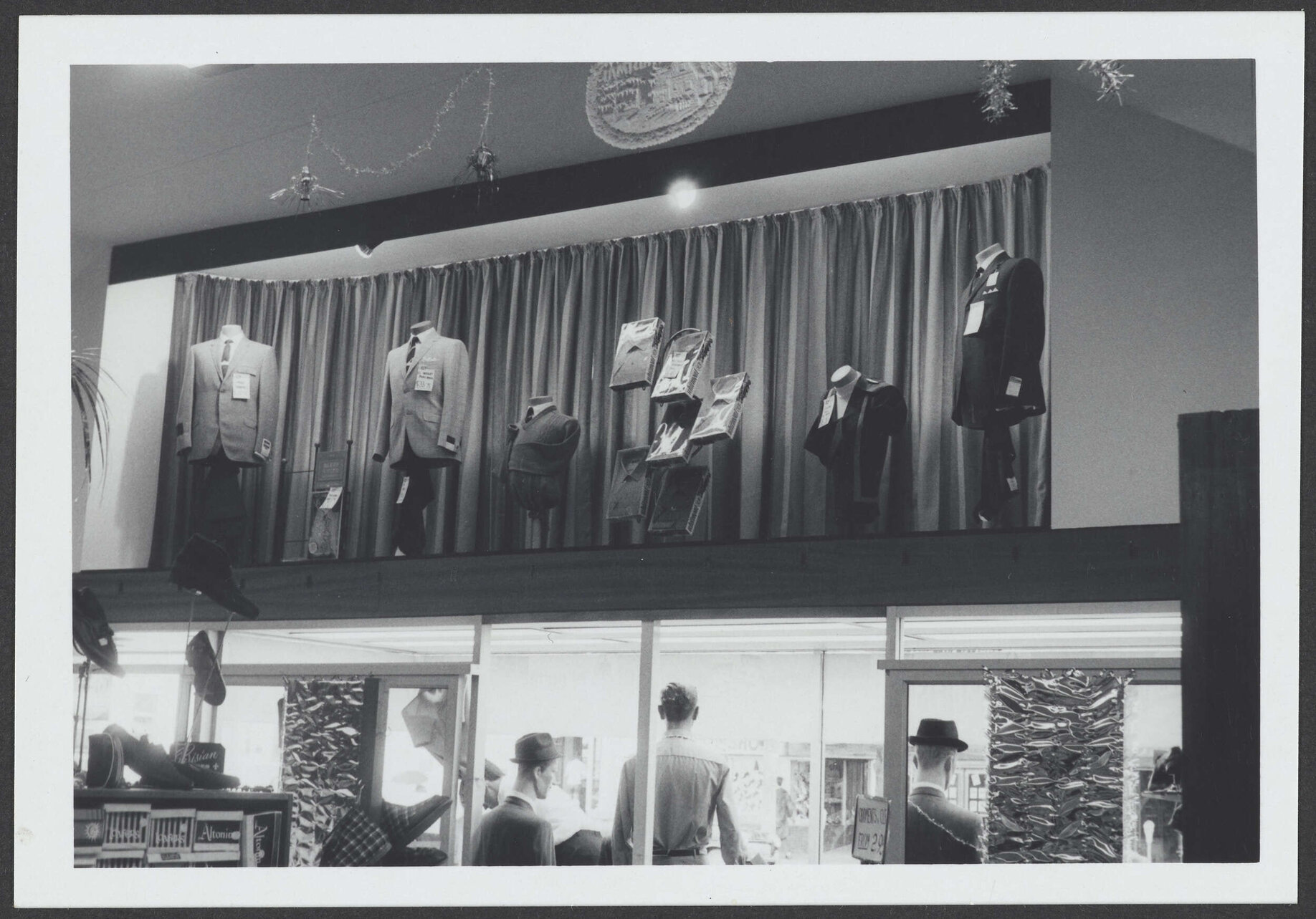 Display at Hallensteins branch premises, Hamilton