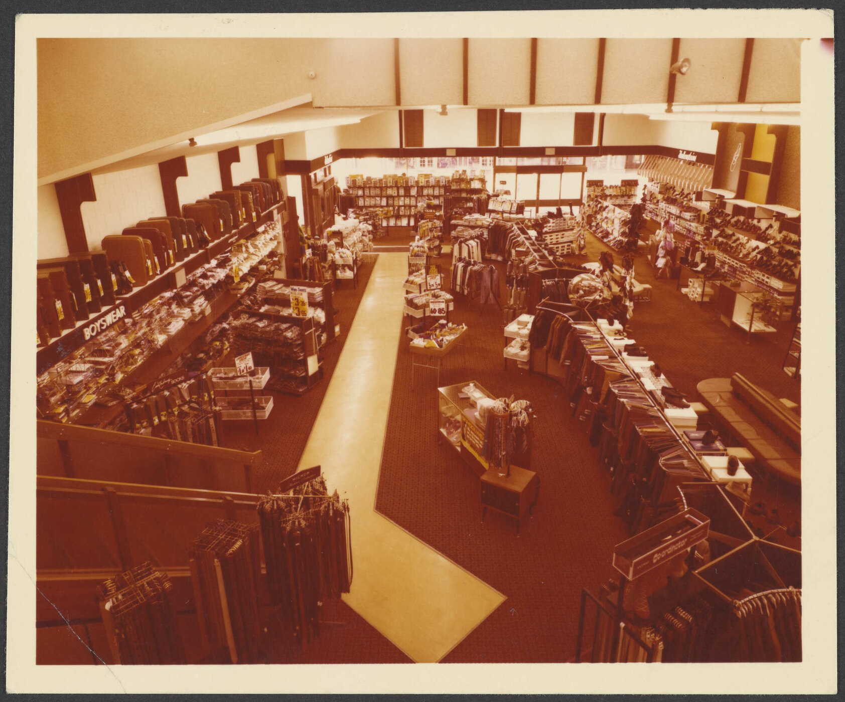 Hallensteins store interior, Palmerston North