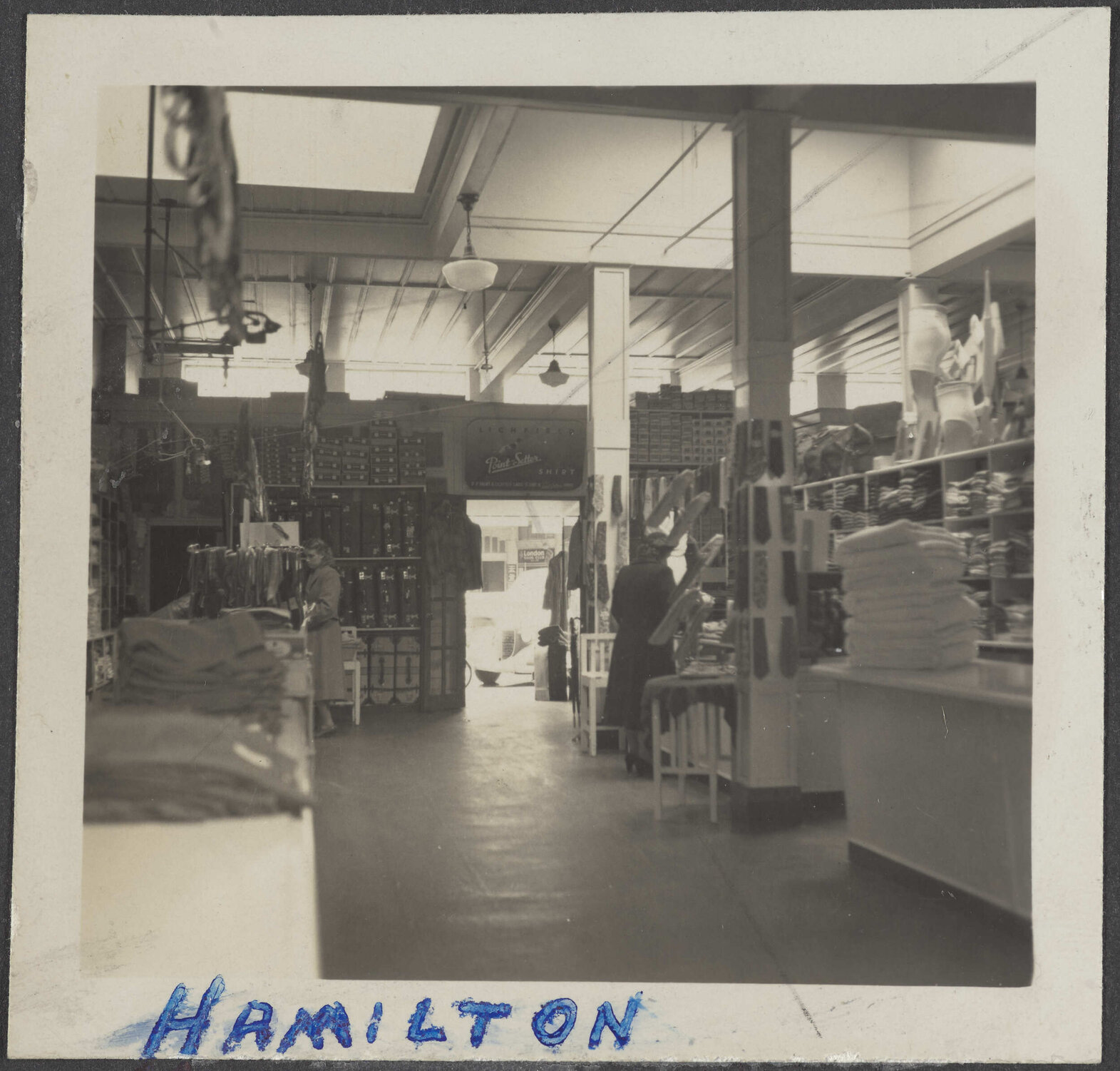 Hallensteins store interior, Hamilton