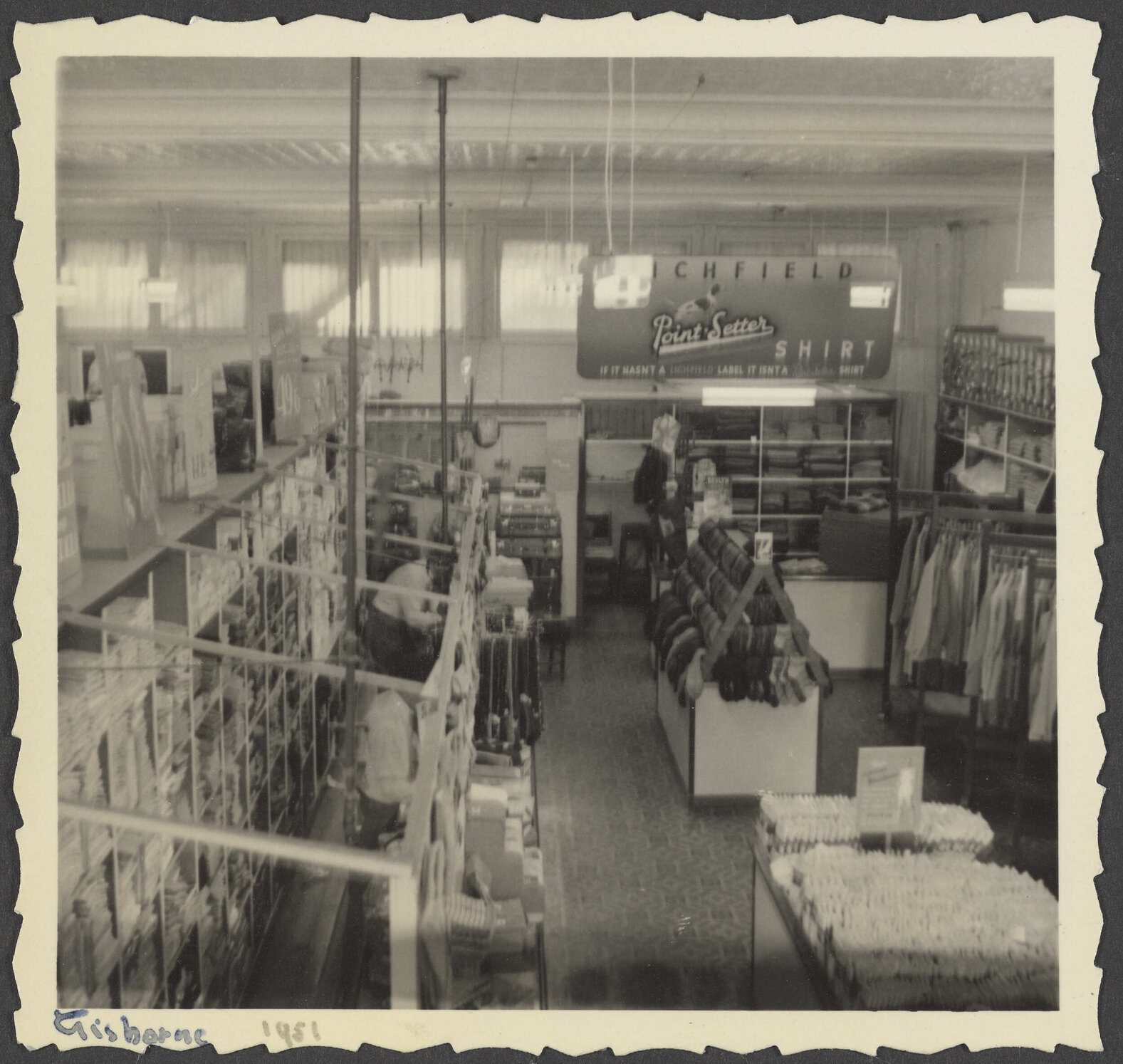 Hallensteins store interior, Gisborne