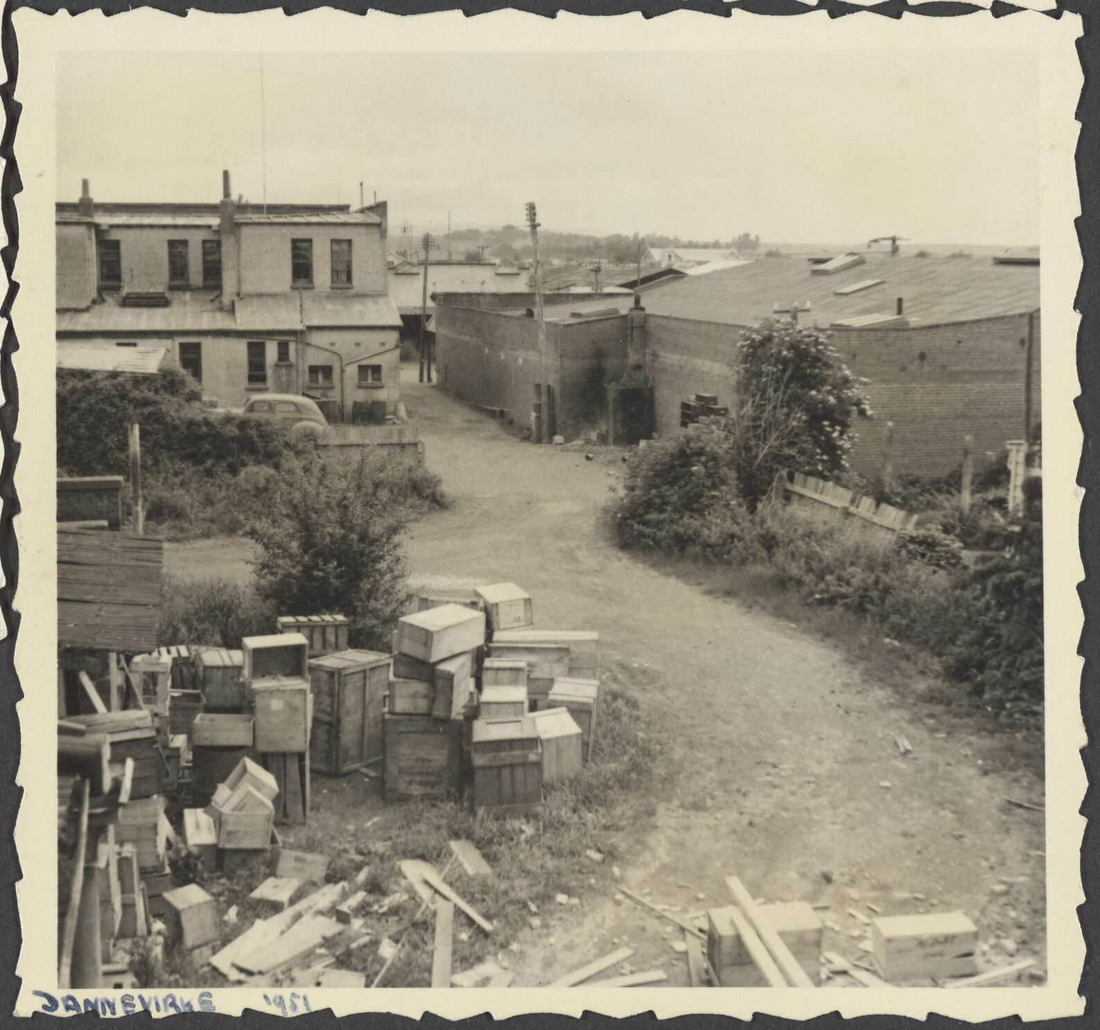 Yard behind Hallensteins branch premises, Dannevirke