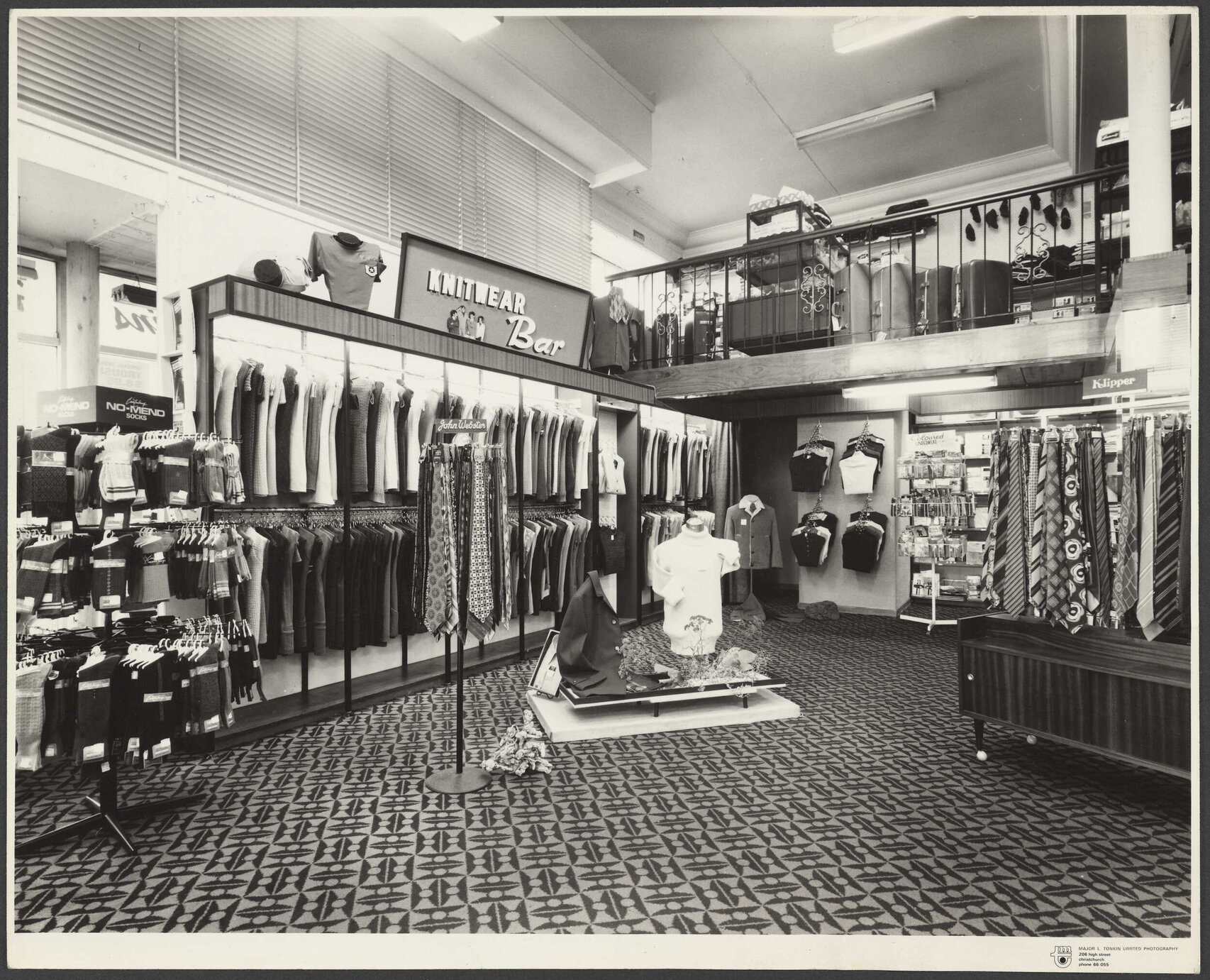 Hallensteins store interior, Christchurch