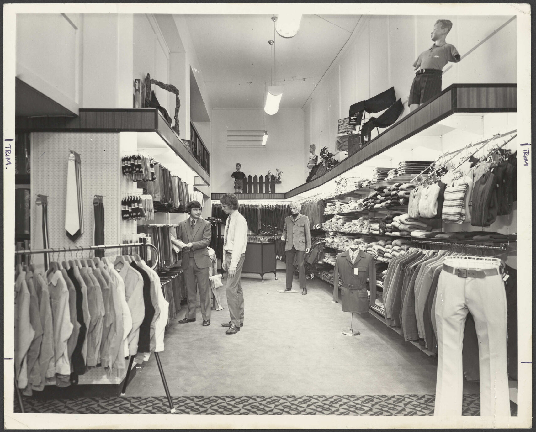 Hallensteins store interior, Christchurch