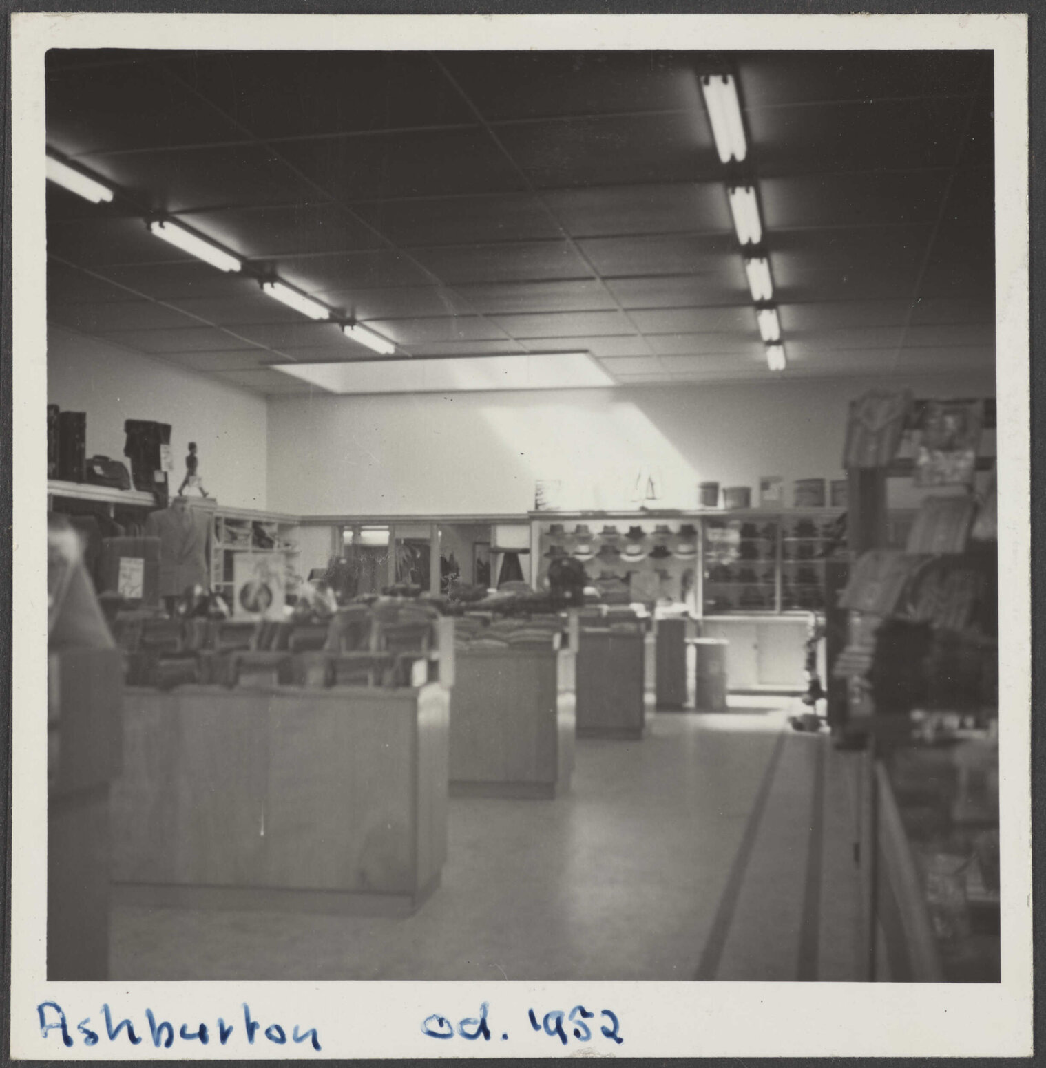 Hallensteins store interior, Ashburton