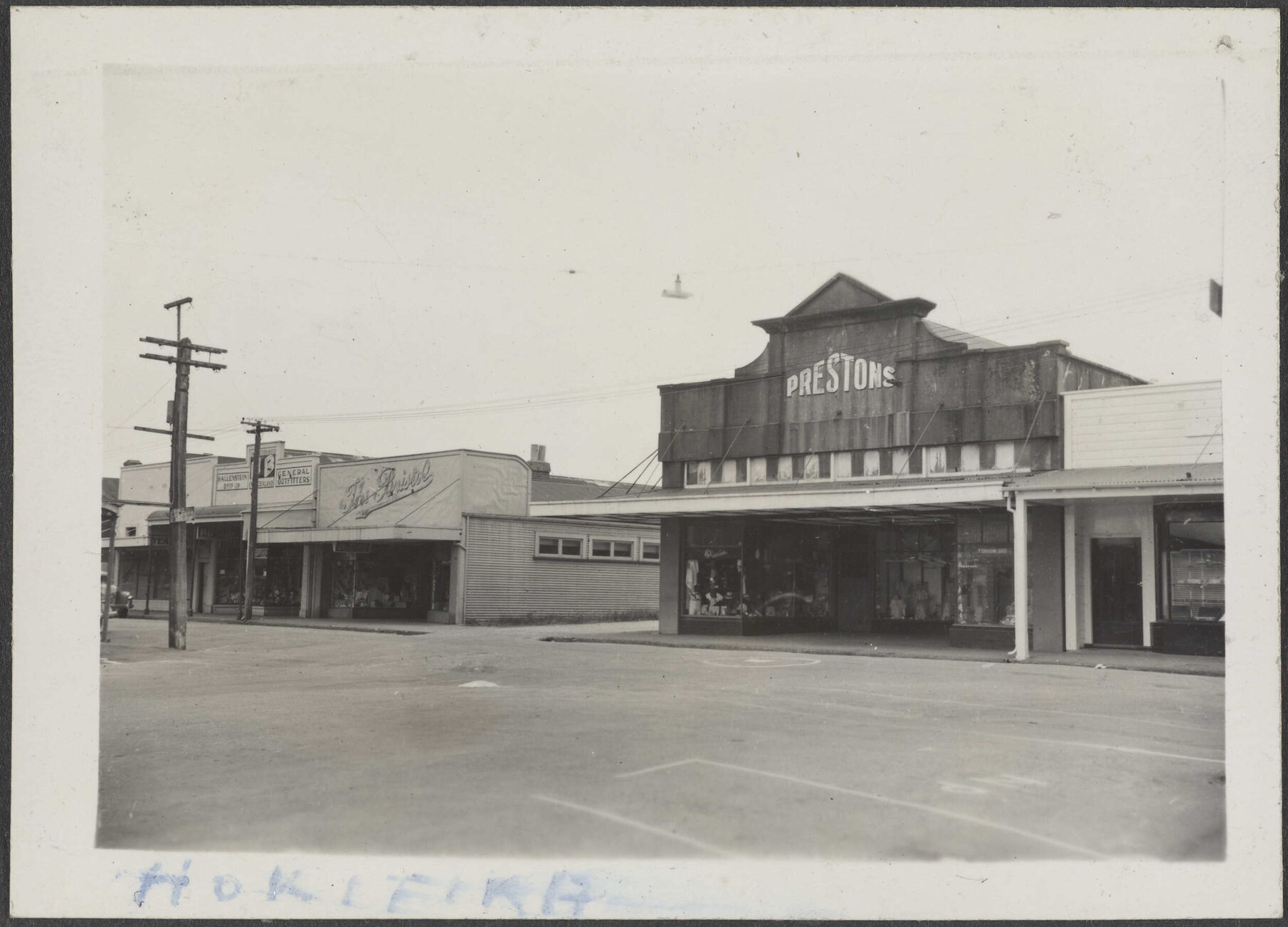 Hallensteins branch premises, The Bristol, and Prestons, Hokitika