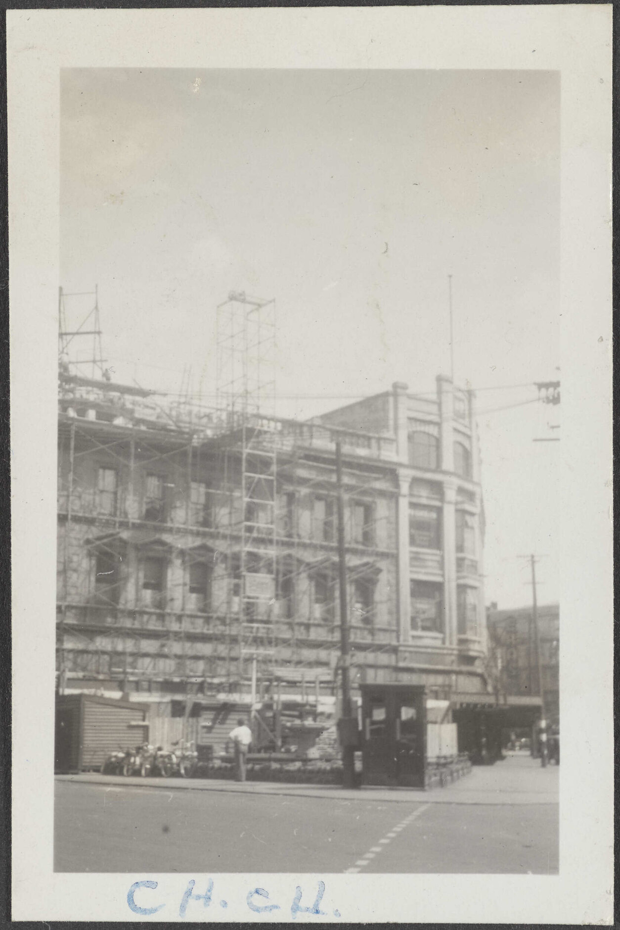 Hallensteins branch premises, Christchurch, during building remodelling