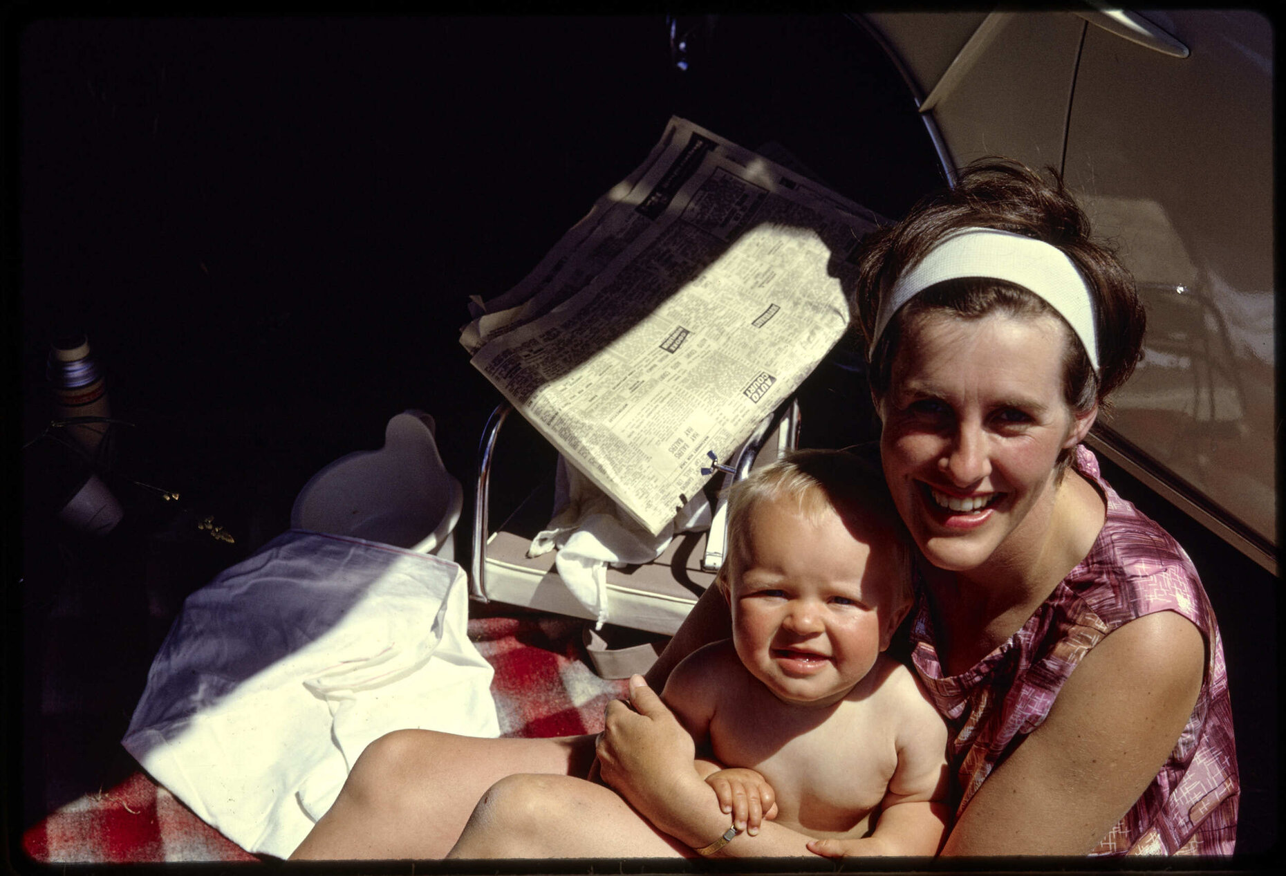 Elizabeth Hanan with her son David at Five Forks
