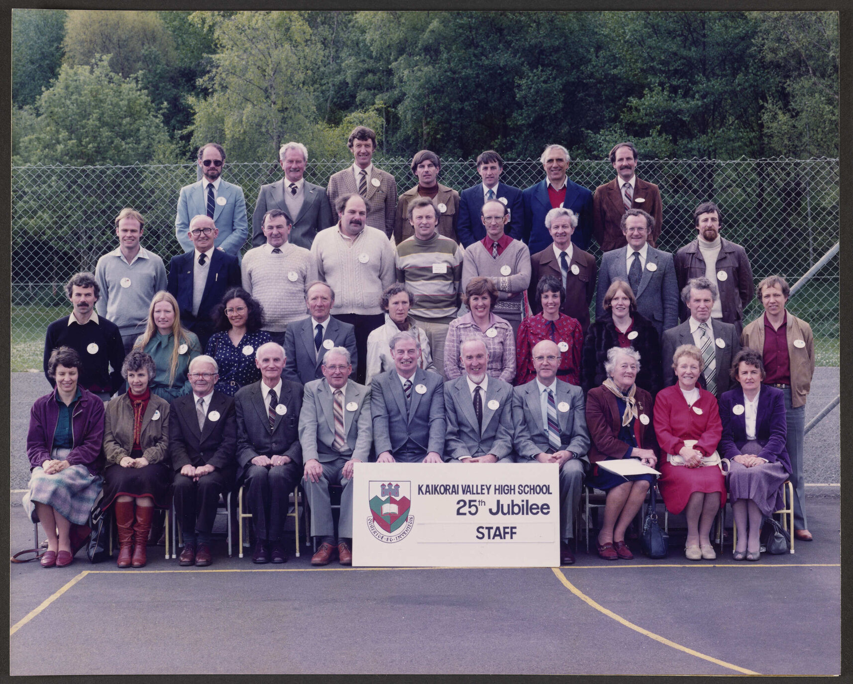 Staff group at Kaikorai Valley High School 25th Jubilee