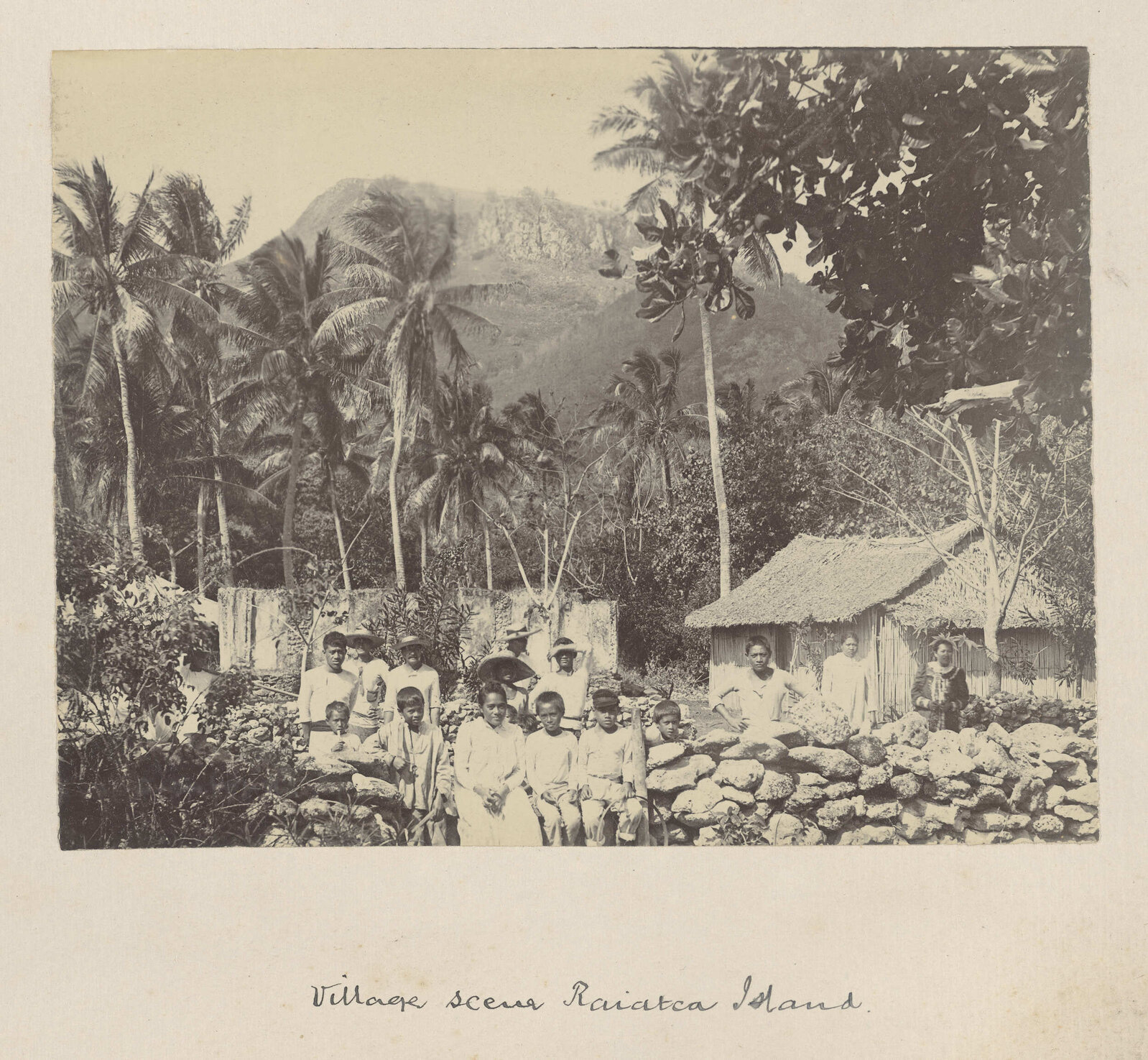 Village scene, Raiatea Island