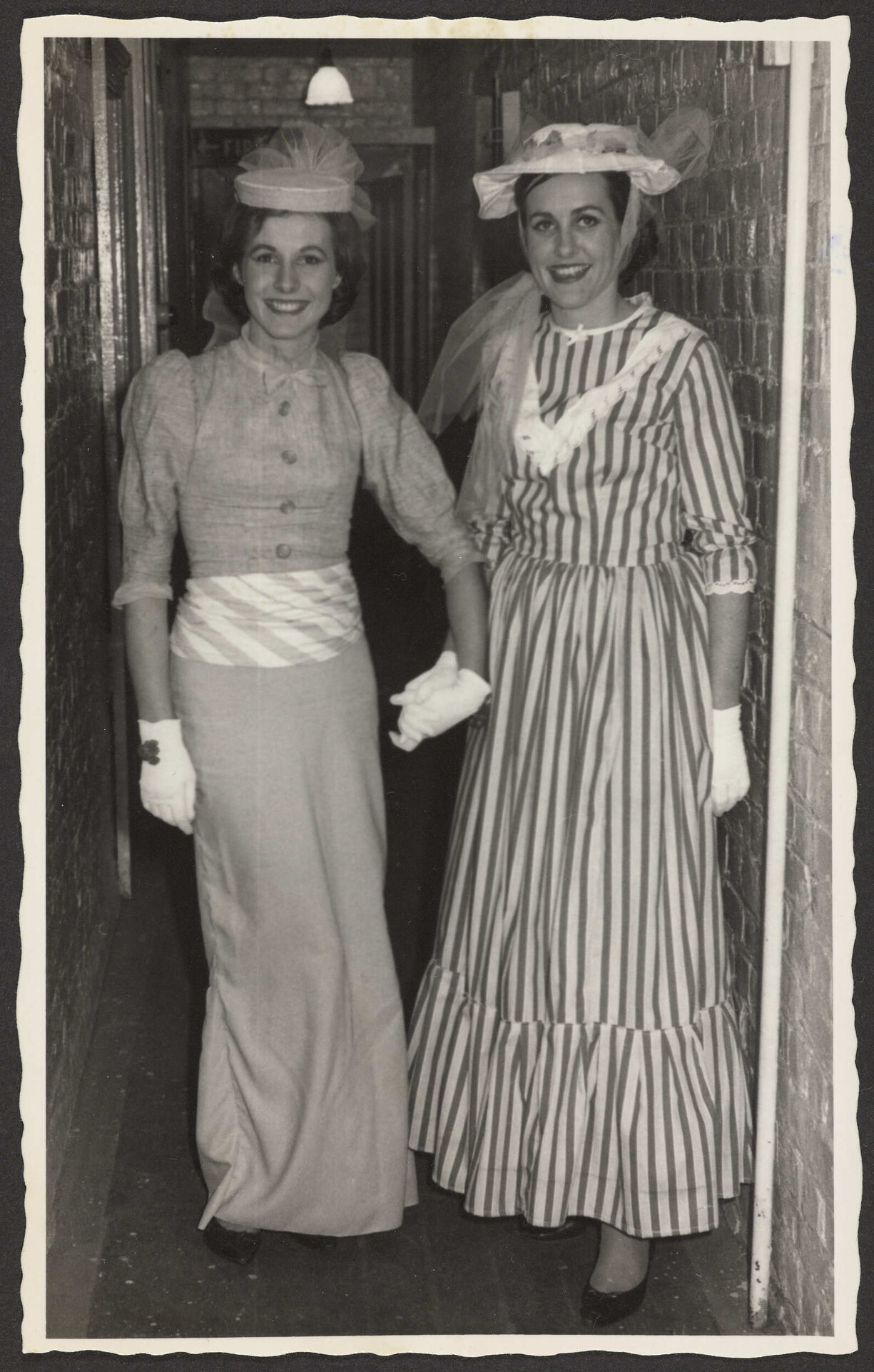 Jenny and Elizabeth Walsh, in costume for production of 'Show Boat'