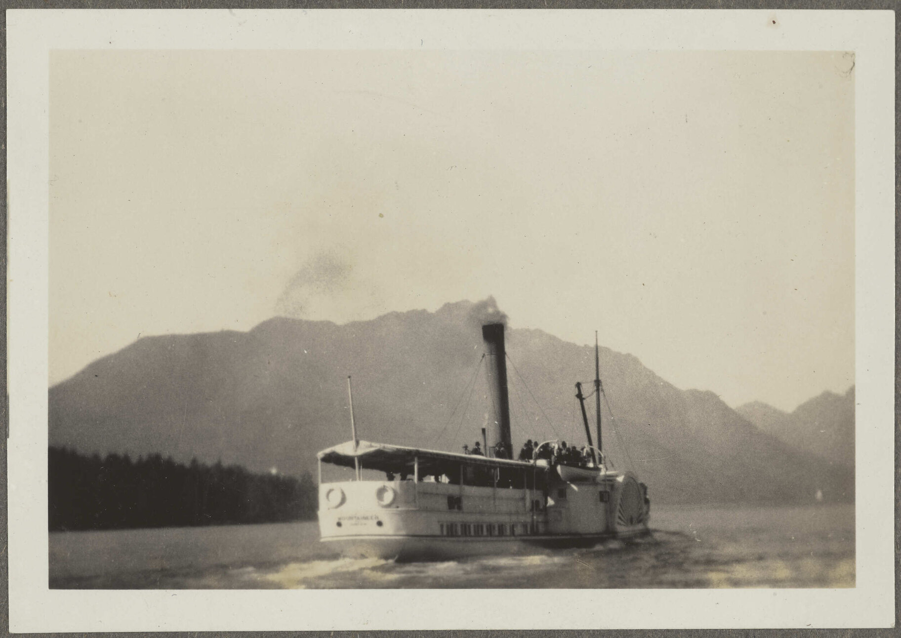 TSS Earnslaw sailing away on Lake Wakatipu